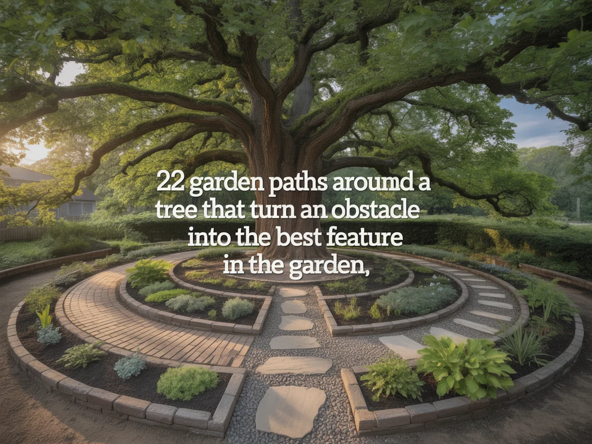 22 Garden Paths Around a Tree That Turn an Obstacle Into the Best Feature in the Garden