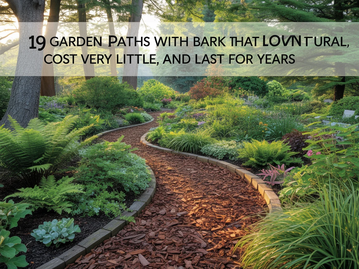 19 Garden Paths With Bark That Look Natural, Cost Very Little, and Last for Years