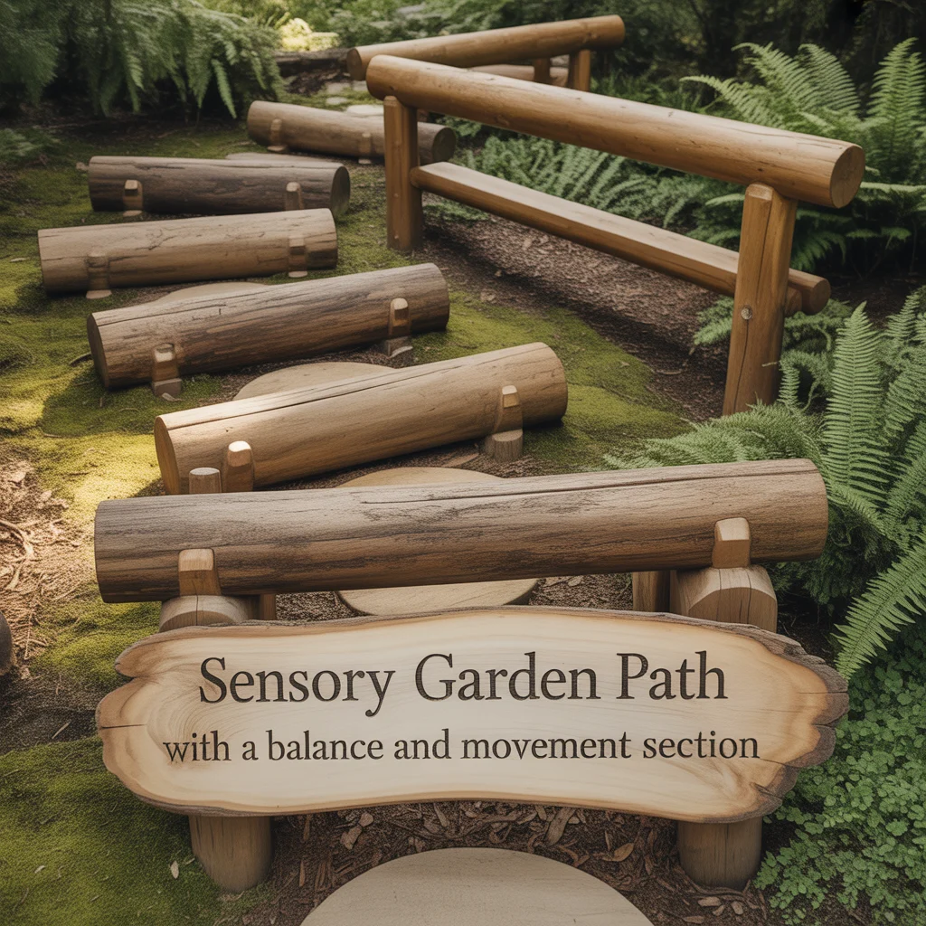 10. Sensory Garden Path With a Balance and Movement Section