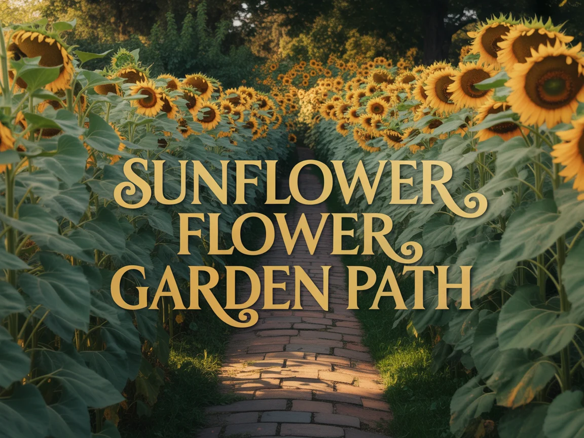 10. Sunflower Flower Garden Path