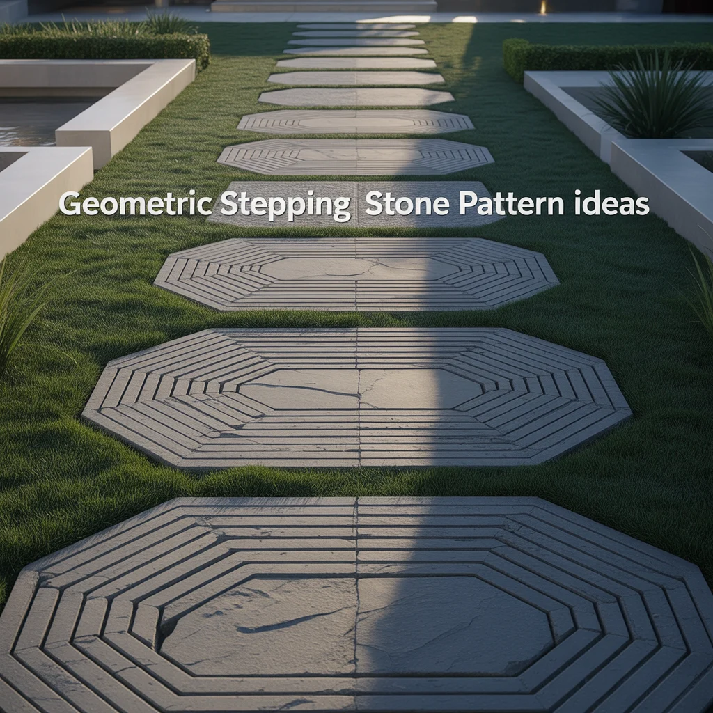12. Geometric Stepping Stone Pattern Ideas