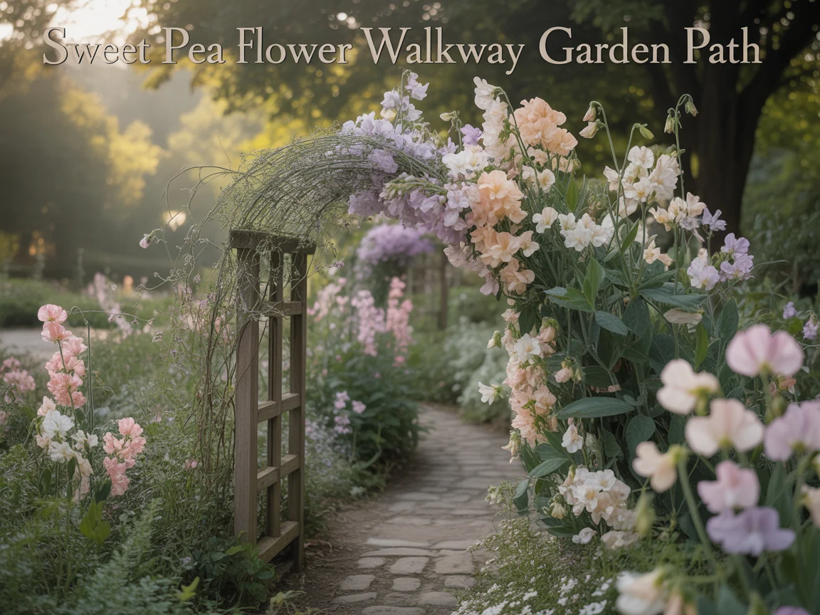 12. Sweet Pea Flower Walkway Garden Path