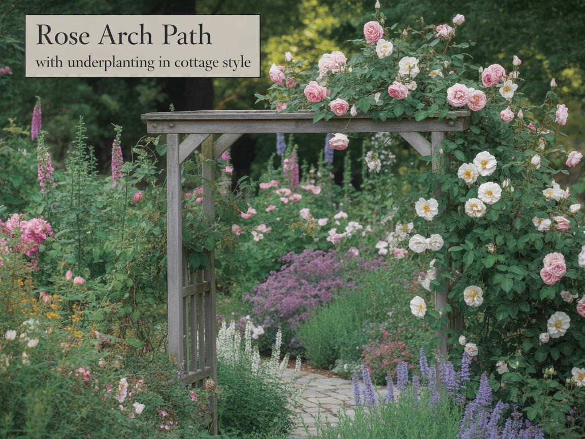 13. Rose Arch Path With Underplanting in the Cottage Style