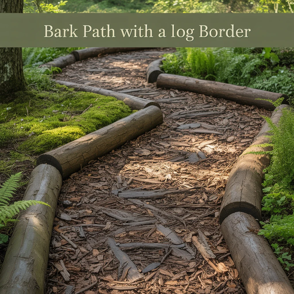 14. Bark Path With a Log Border