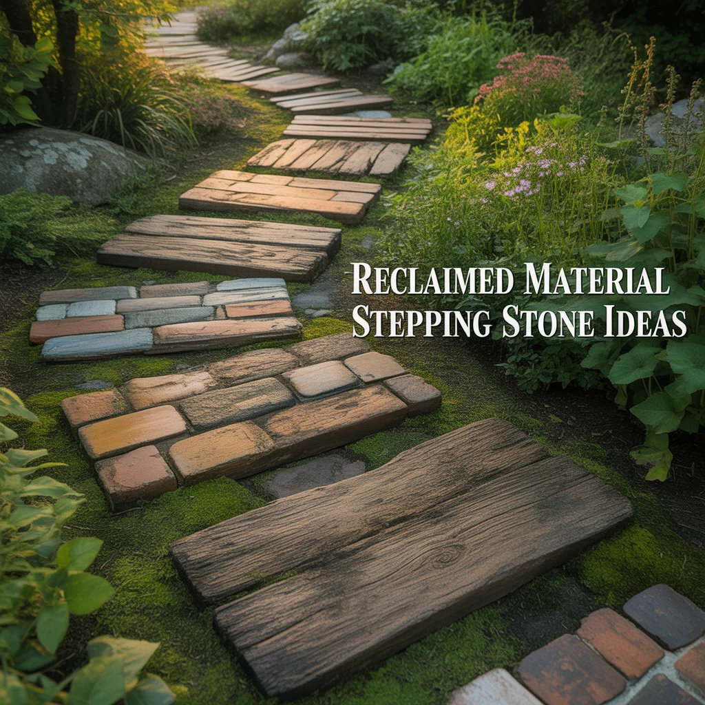 14. Reclaimed Material Stepping Stone Ideas