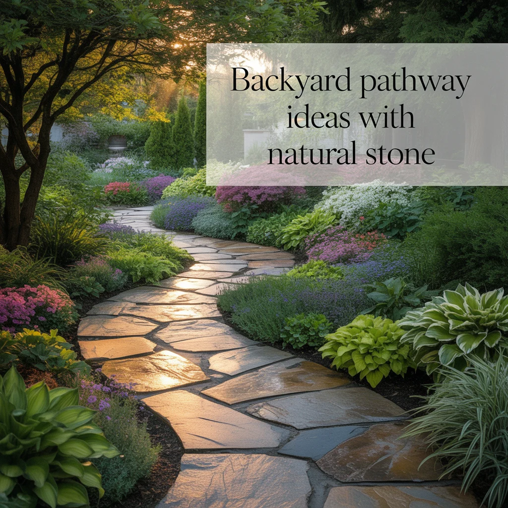 15. Backyard Pathway Ideas With Natural Stone