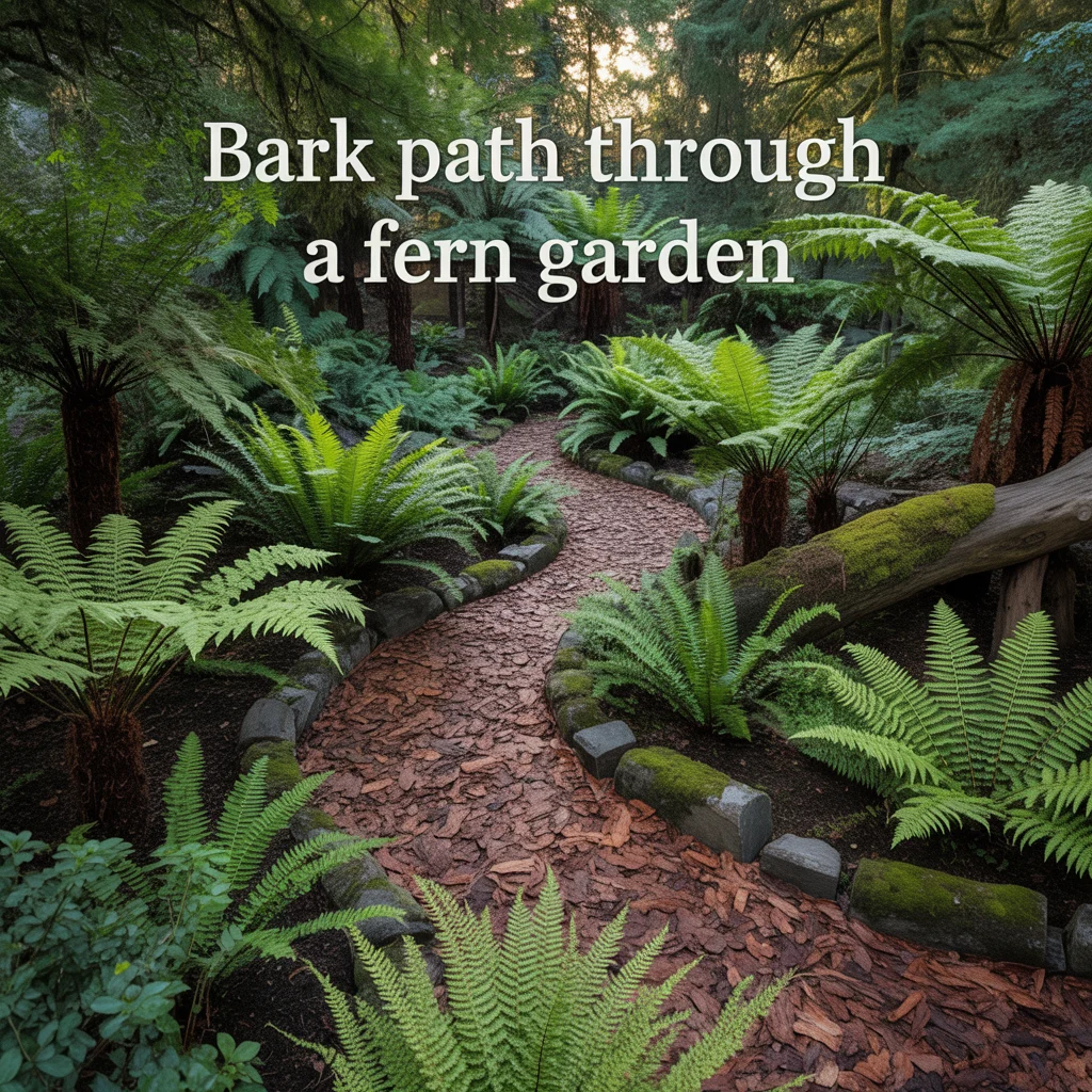 15. Bark Path Through a Fern Garden