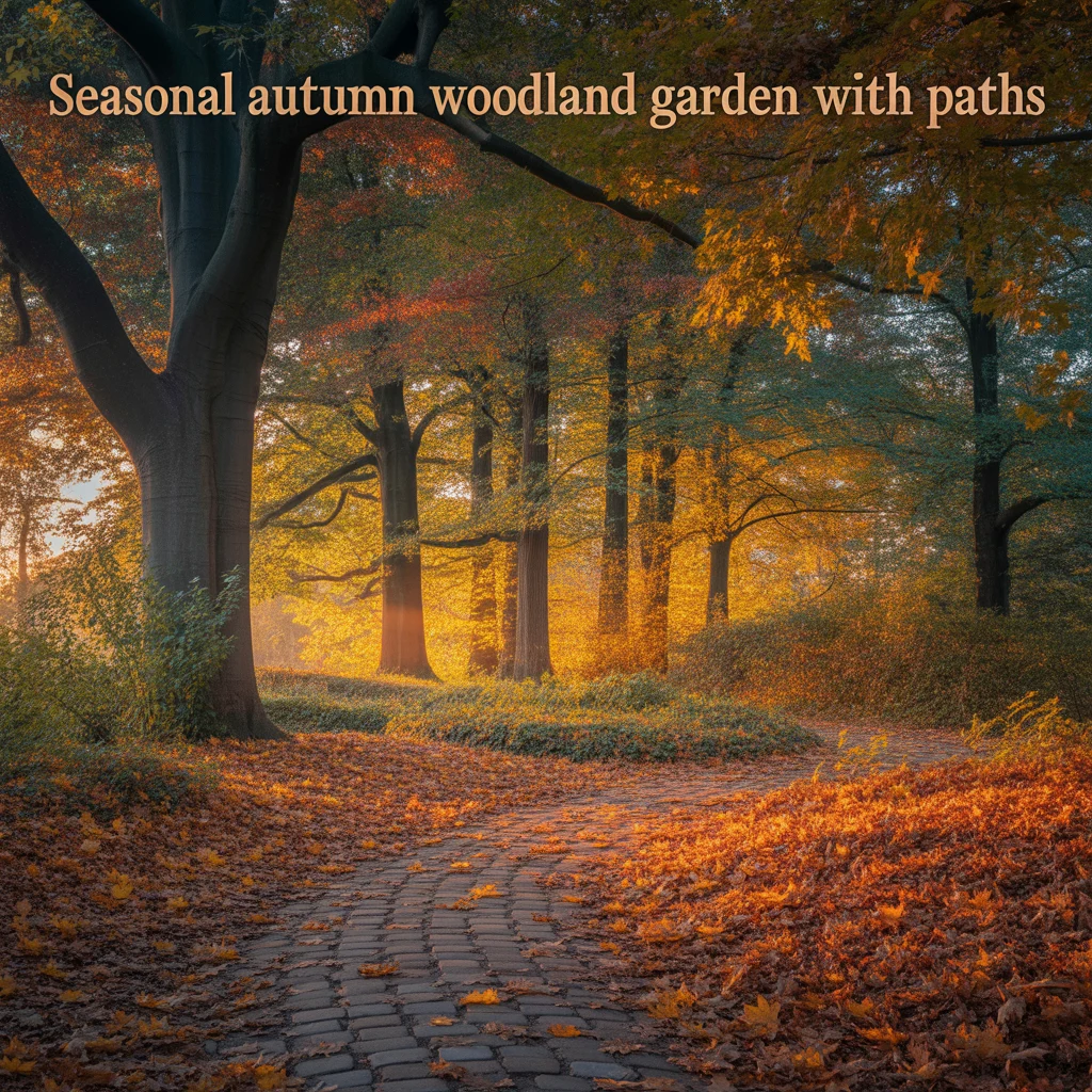 15. Seasonal Autumn Woodland Garden With Paths