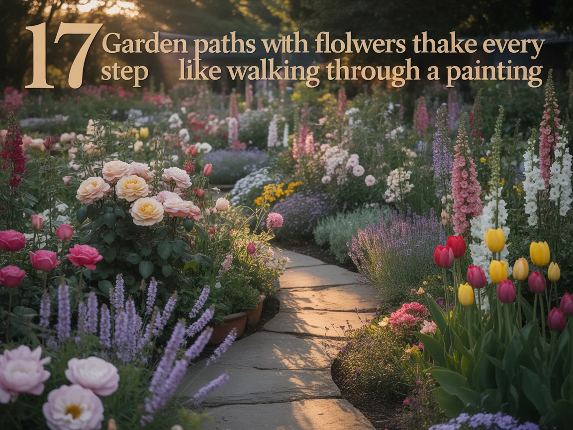 17 Garden Paths With Flowers That Make Every Step Feel Like Walking Through a Painting
