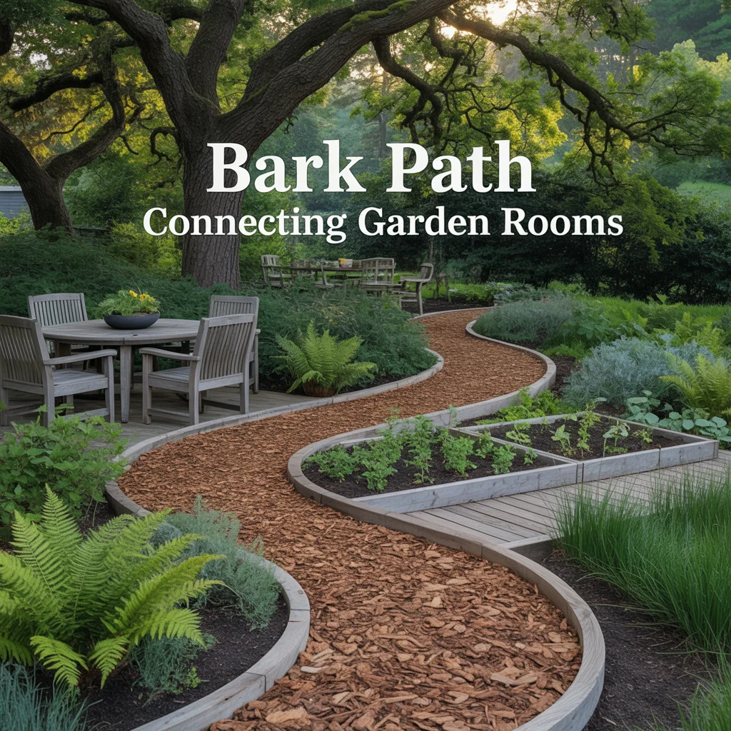 17. Bark Path Connecting Garden Rooms