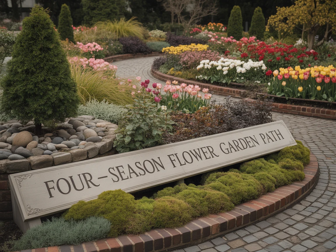 17. Four-Season Flower Garden Path