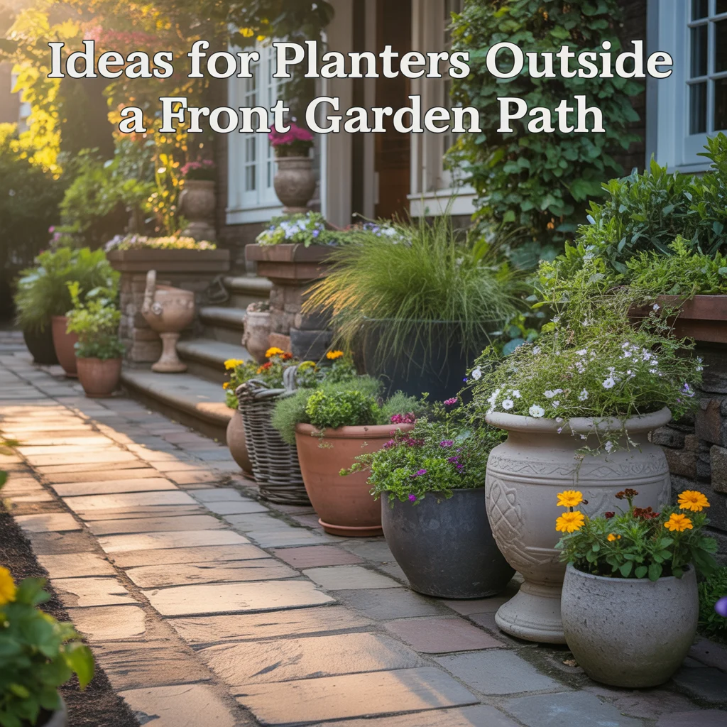 17. Ideas for Planters Outside a Front Garden Path