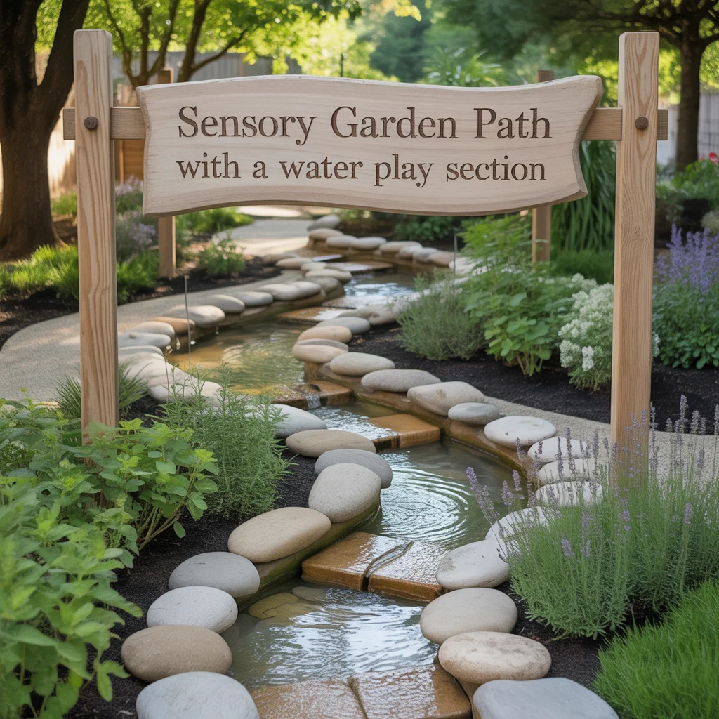 18. Sensory Path With a Water Play Section