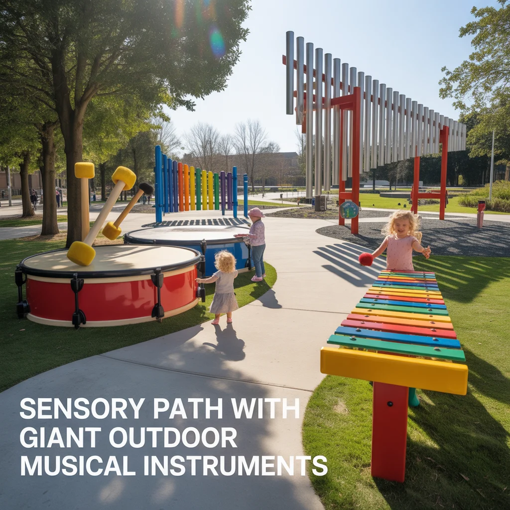 19. Sensory Path With Giant Outdoor Musical Instruments