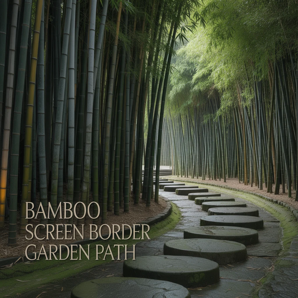 20. Bamboo Screen Border Garden Path