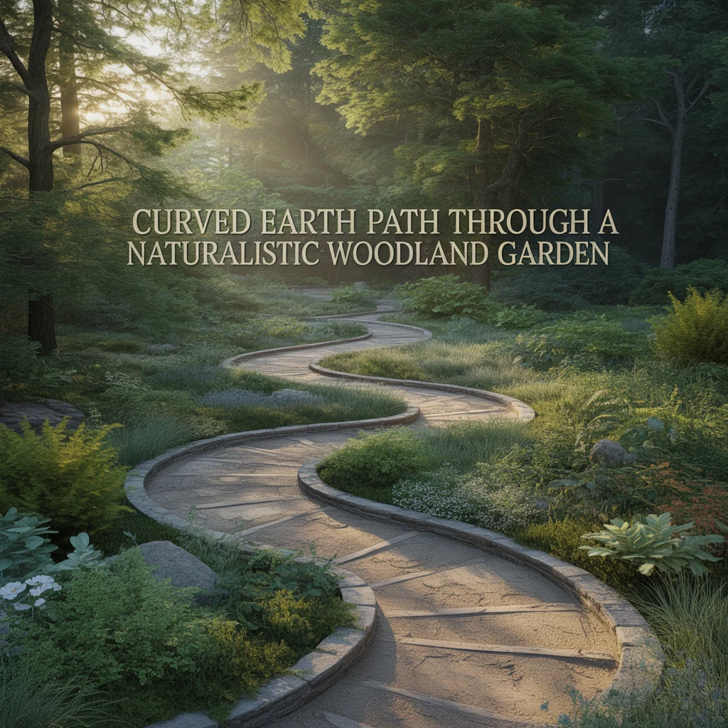 3. Curved Earth Path Through a Naturalistic Woodland Garden