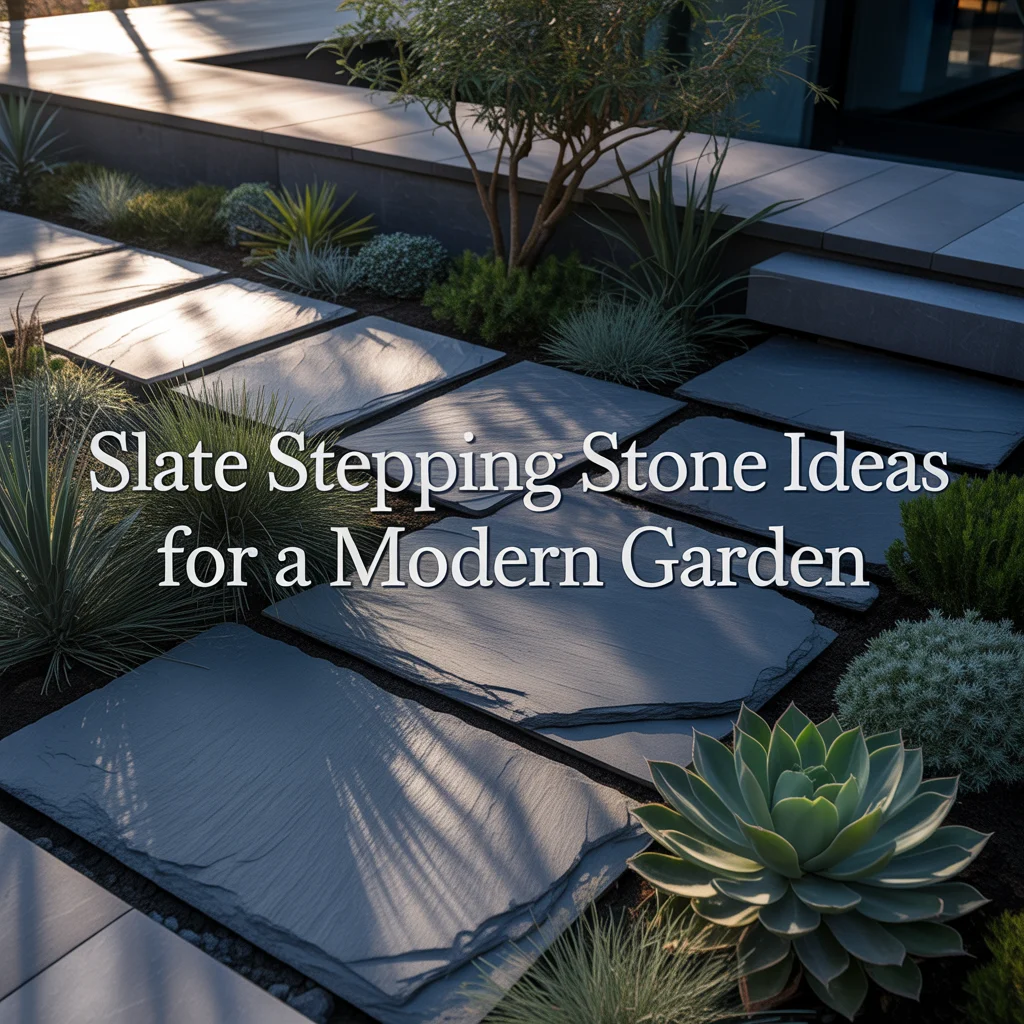 3. Slate Stepping Stone Ideas for a Modern Garden