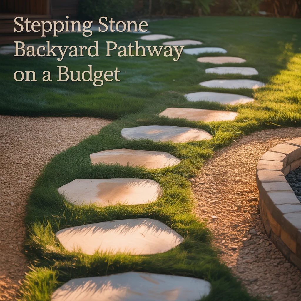 3. Stepping Stone Backyard Pathway on a Budget