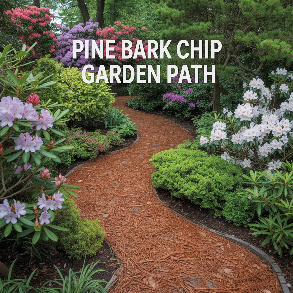 4. Pine Bark Chip Garden Path