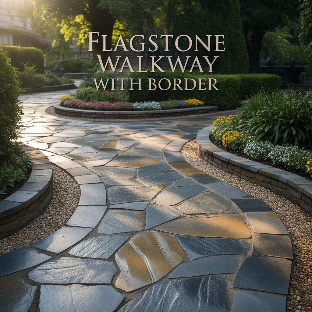 5. Flagstone Walkway With Border