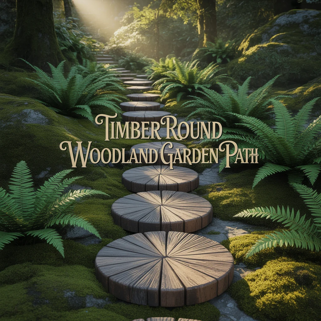 6. Timber Round Woodland Garden Path