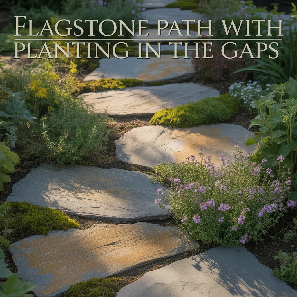 7. Flagstone Path With Planting in the Gaps
