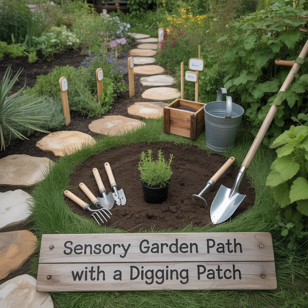 8. Sensory Garden Path With a Digging Patch