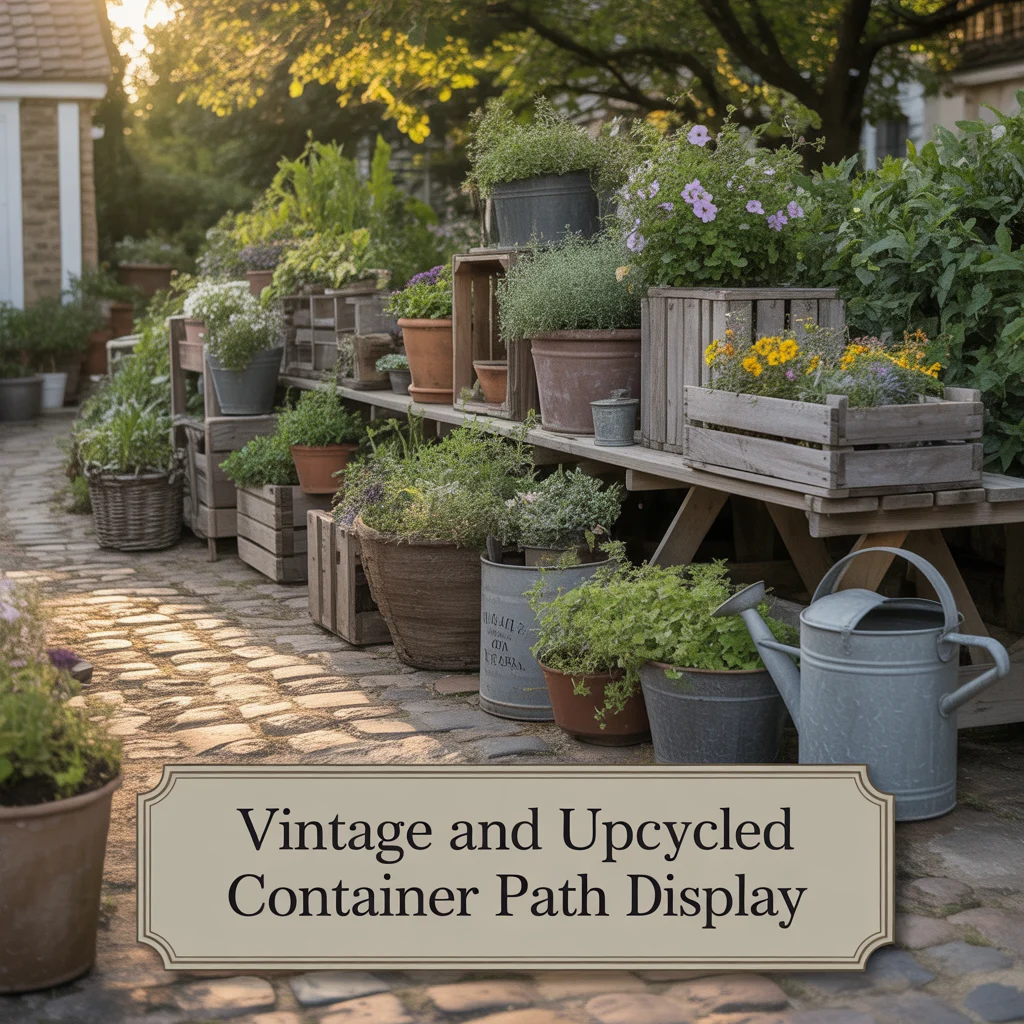 9. Vintage and Upcycled Container Path Display
