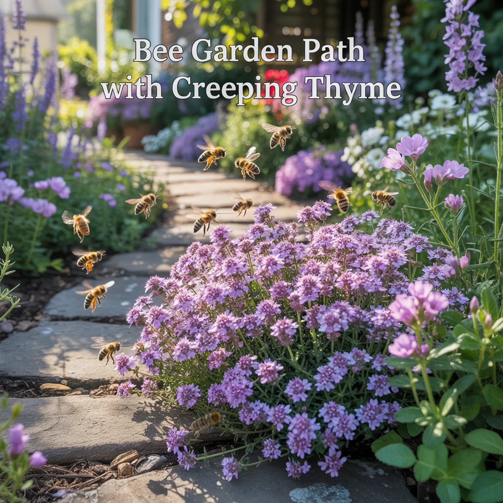 Bee Garden Path With Creeping Thyme
