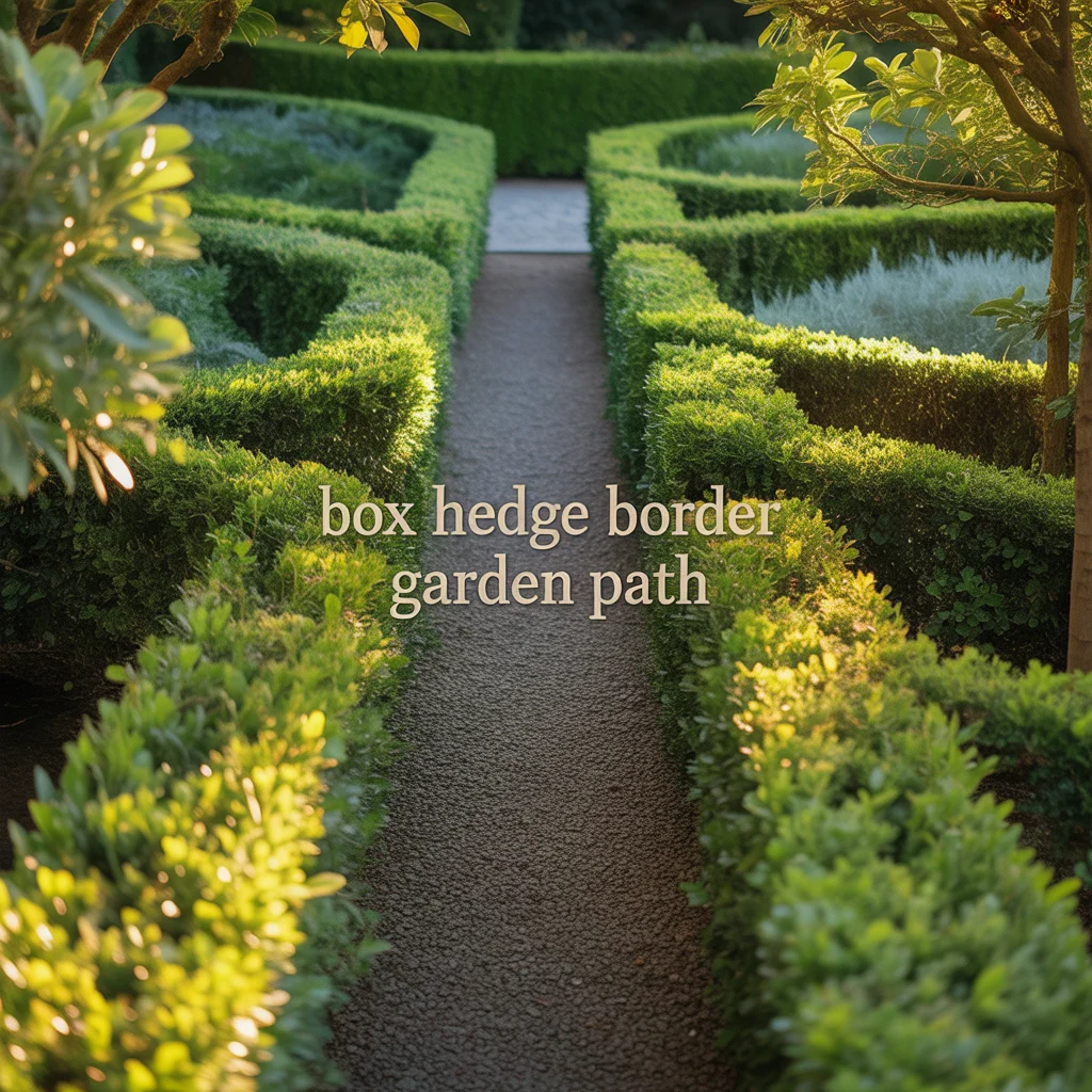 Box Hedge Border Garden Path