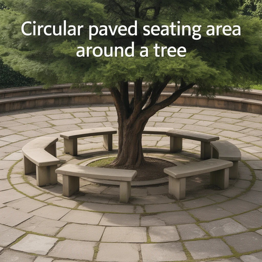Circular Paved Seating Area Around a Tree