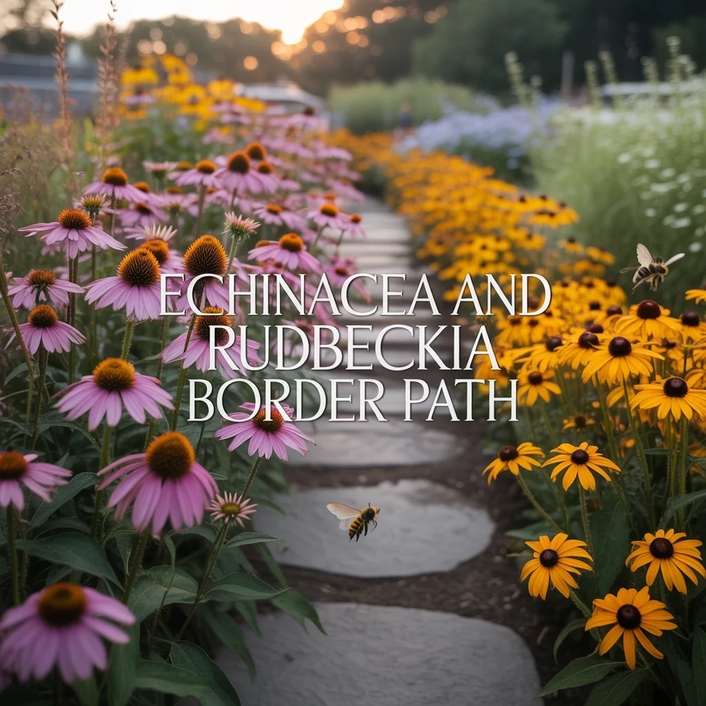 Echinacea and Rudbeckia Border Path