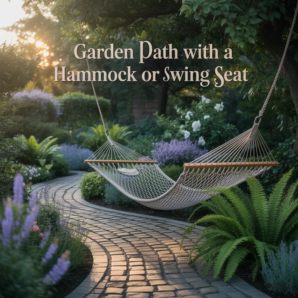 Garden Path With a Hammock or Swing Seat