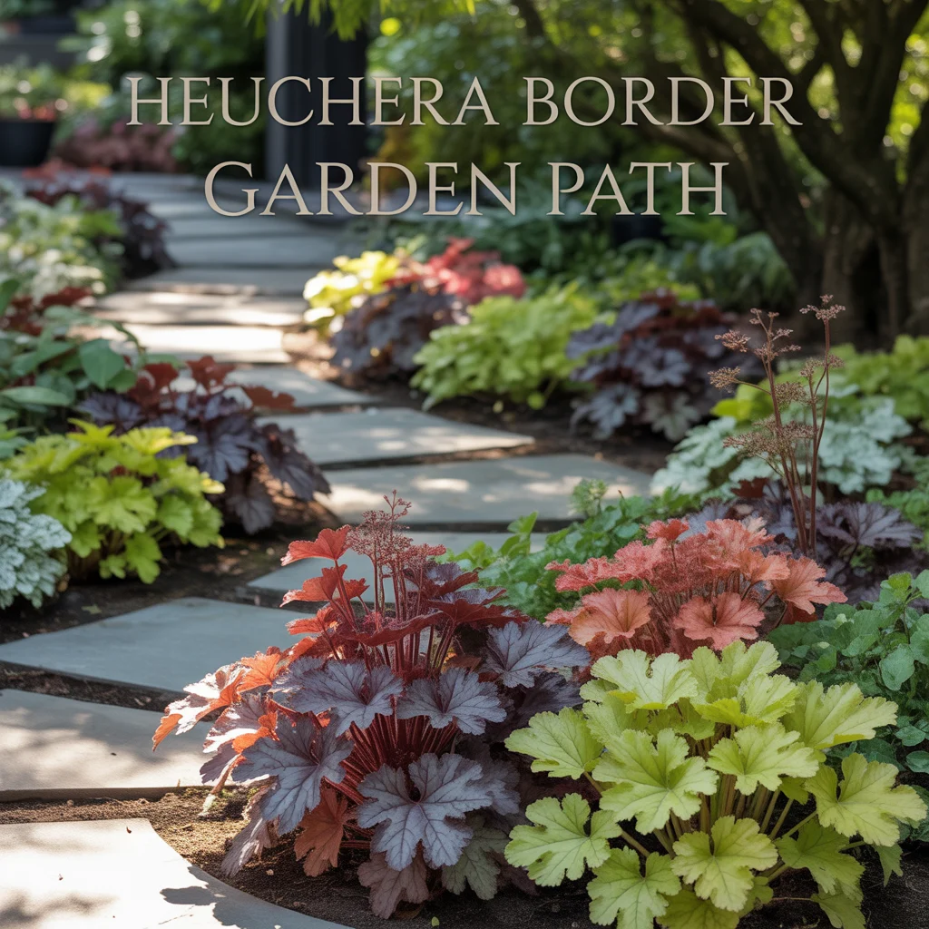Heuchera Border Garden Path