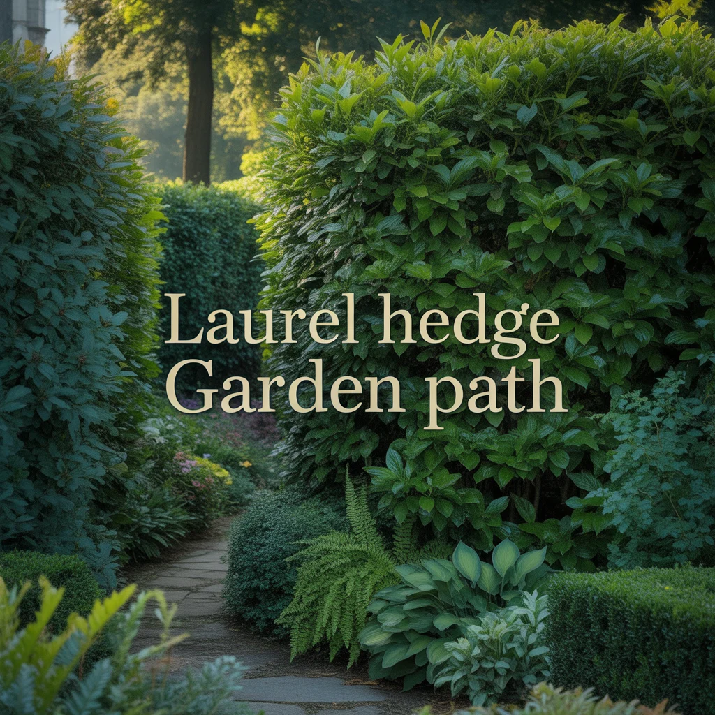 Laurel Hedge Garden Path