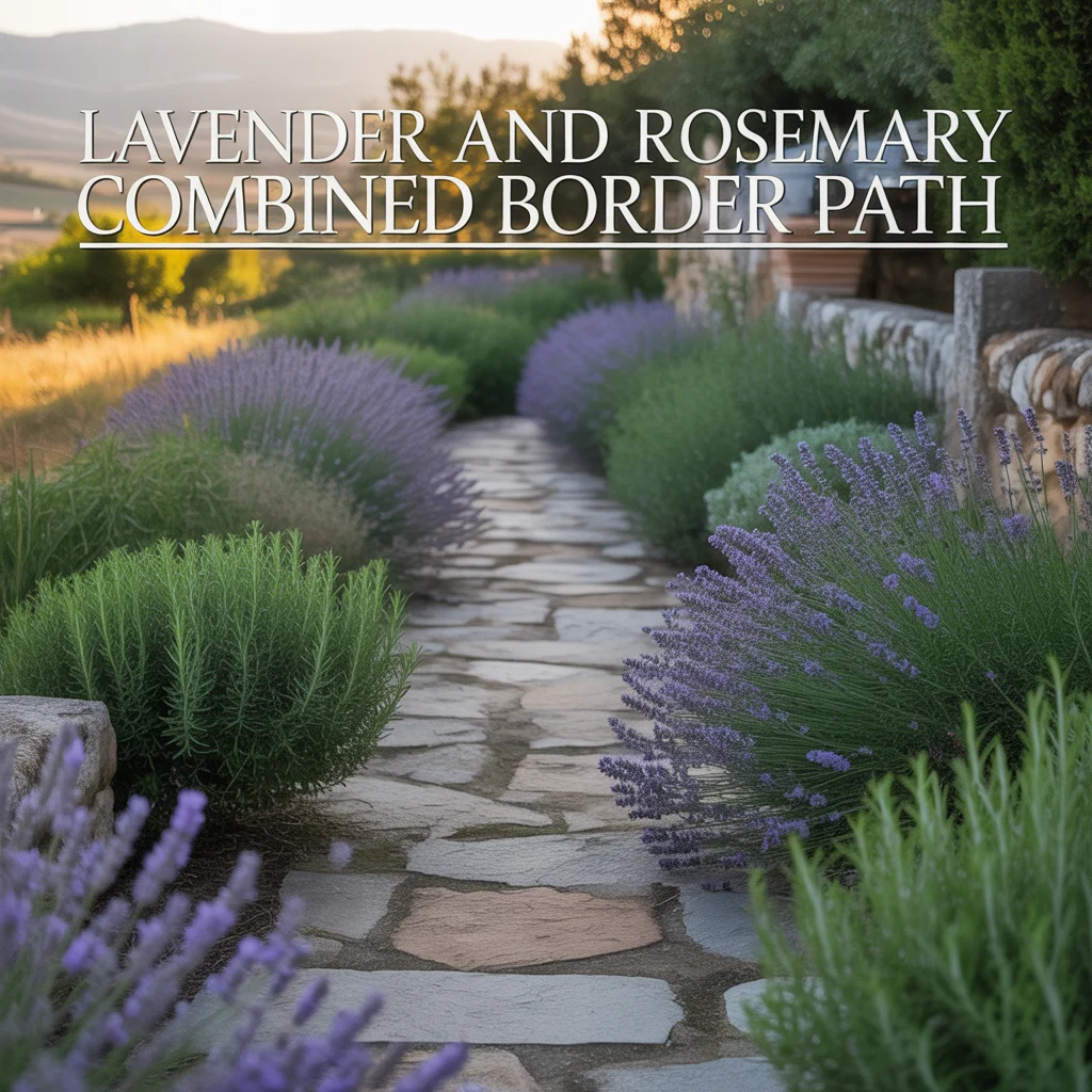Lavender and Rosemary Combined Border Path