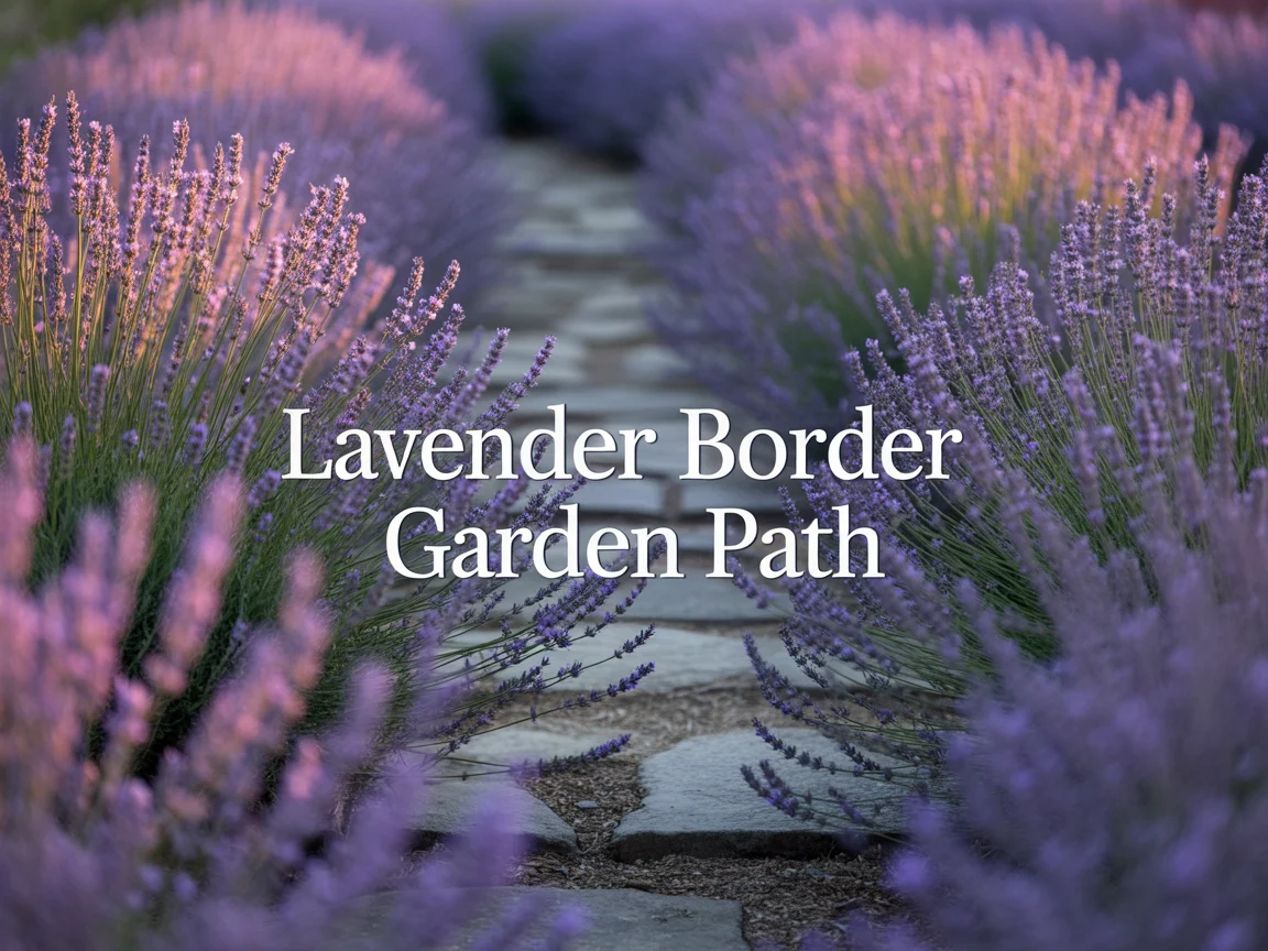 Lavender Border Garden Path