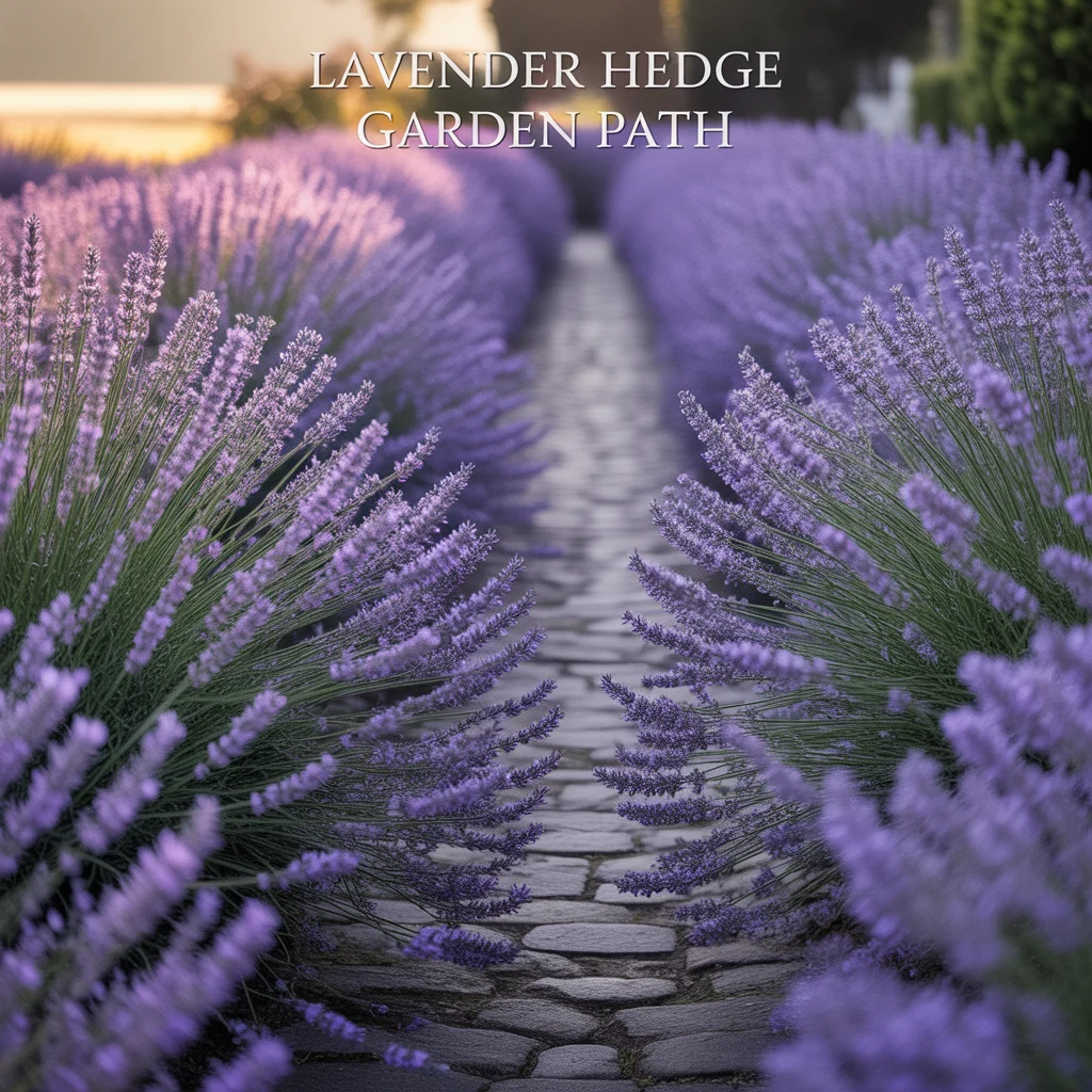 Lavender Hedge Garden Path