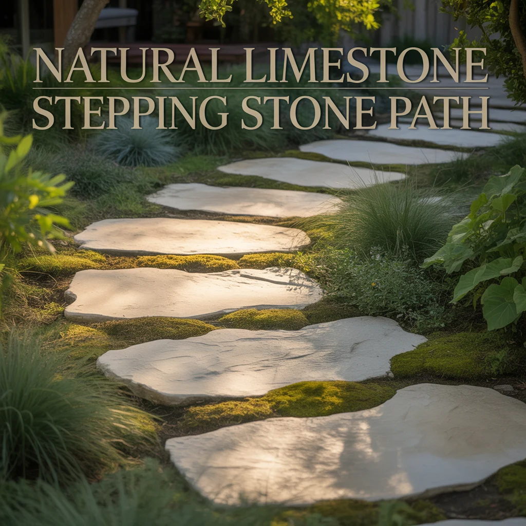 Natural Limestone Stepping Stone Path