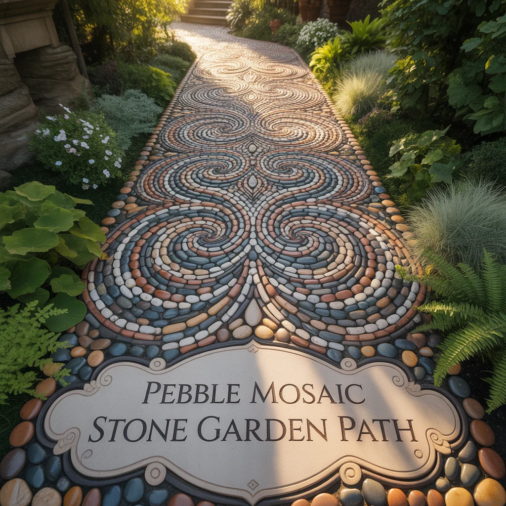 Pebble Mosaic Stone Garden Path