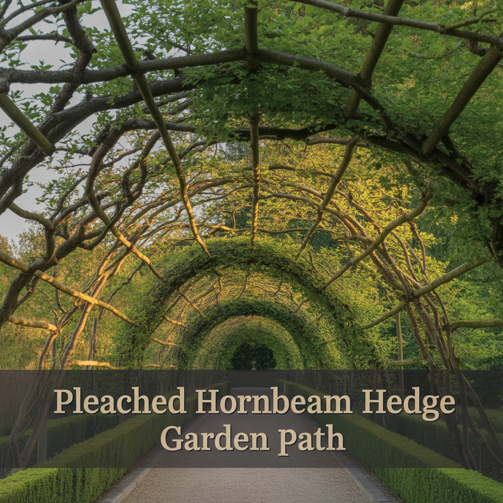 Pleached Hornbeam Hedge Garden Path