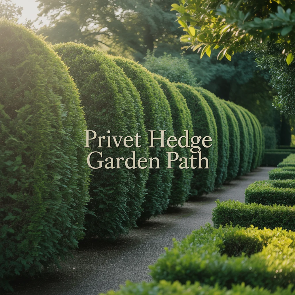 Privet Hedge Garden Path