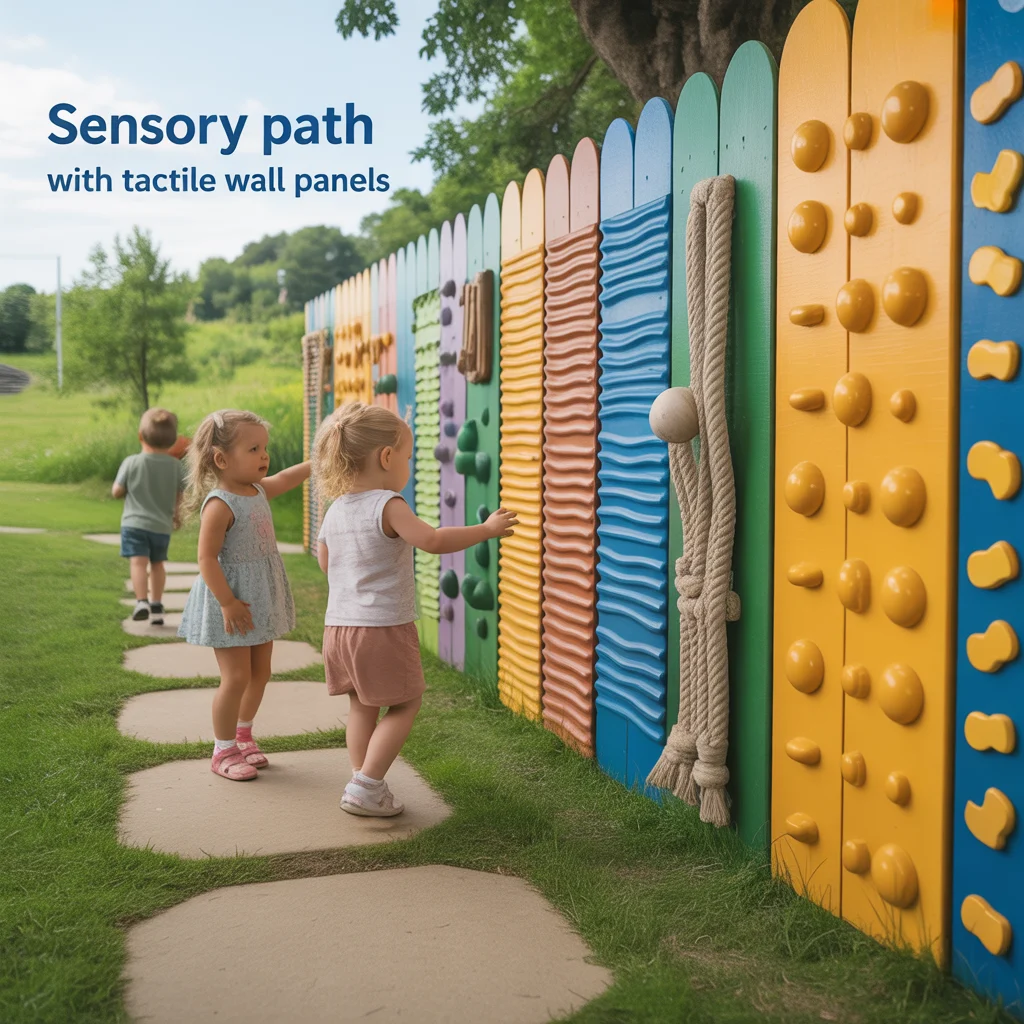 Sensory Path With Tactile Wall Panels