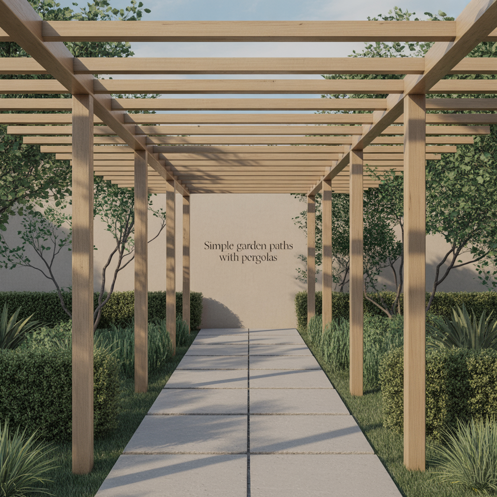 Simple Garden Paths With Pergolas