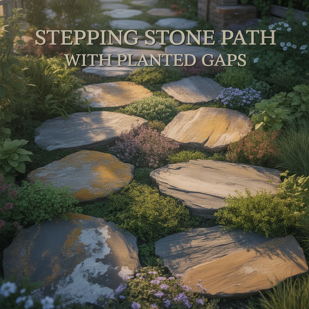 Stepping Stone Path With Planted Gaps