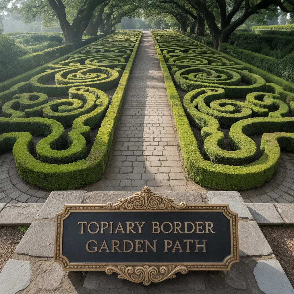 Topiary Border Garden Path
