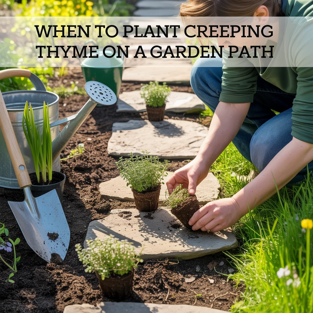 When to Plant Creeping Thyme on a Garden Path