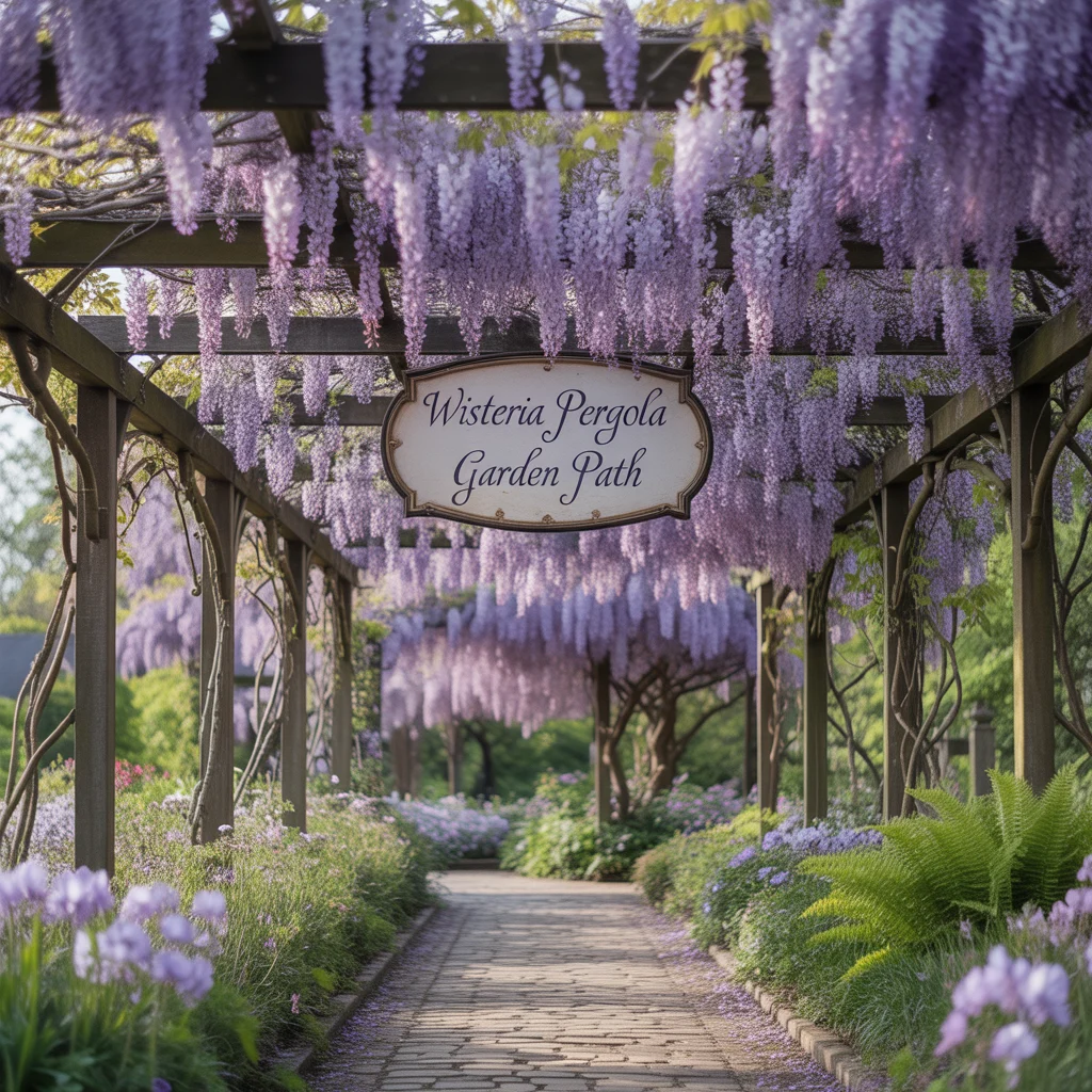 Wisteria Pergola Garden Path