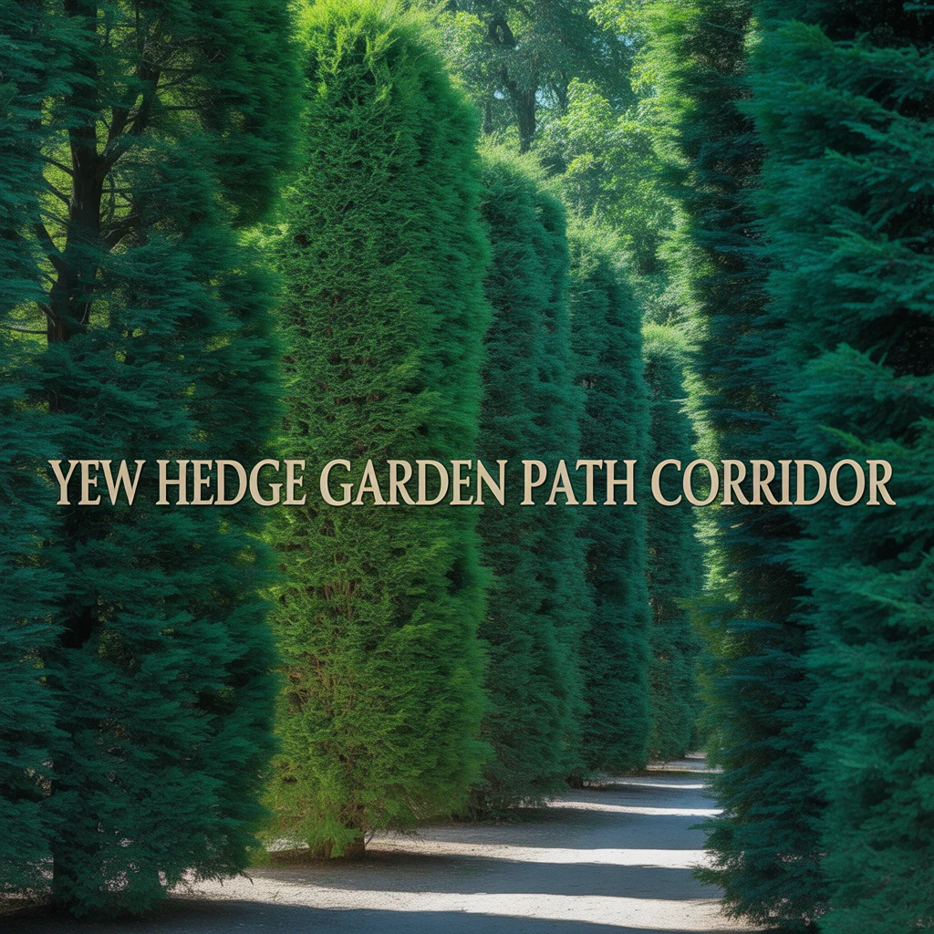 Yew Hedge Garden Path Corridor