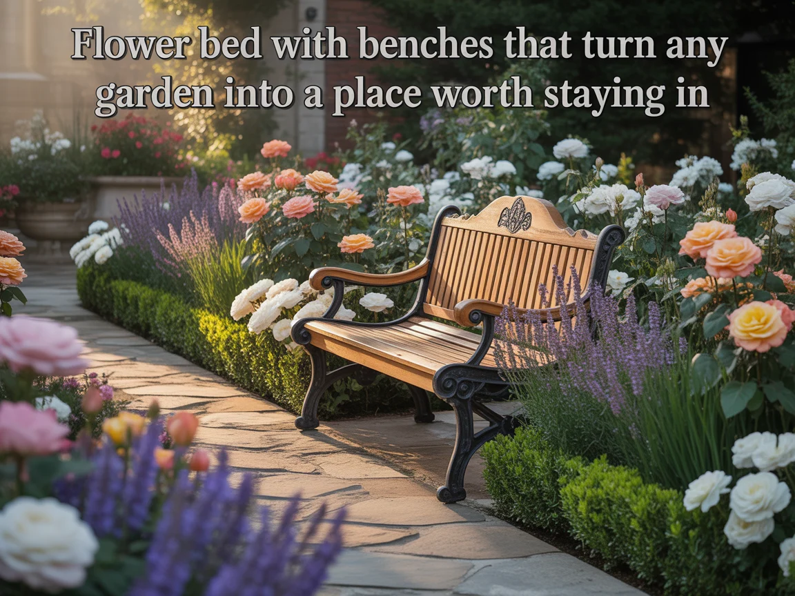 Charming Garden Bench Ideas That Make Every Corner of Your Garden Worth Sitting In I have a photograph on my phone from three summers ago of a bench I spotted at a private garden open day. The bench itself was nothing special — a simple painted wooden seat with a slatted back, the kind sold at any garden center for $80. But someone had positioned it at the end of a brick path, flanked it with two standard-trained Laurus nobilis in matching terracotta pots, and planted a Rosa Gertrude Jekyll directly behind it against a mellow brick wall. The photograph has been saved by over 200 people on a gardening group I belong to. The bench cost $80. The composition it was placed in was priceless. Charming garden bench ideas use carefully chosen bench styles, materials, and positioning combined with deliberate surrounding planting, paving, and accessory elements to create garden seating that functions as a beautiful focal point and a practical resting place simultaneously, giving the garden a warm, inviting, and personally composed quality that enhances the entire outdoor space. A charming garden bench is not simply a seat placed in a garden. It is a composed garden feature where every surrounding element reinforces the character of the bench and the experience of sitting in it. Since that open day photograph, I have studied, designed, and created charming garden bench settings across many different garden styles, budgets, and property types. I have seen simple garden bench ideas on a budget produce genuinely charming results, and I have also seen expensive benches placed badly produce no charm whatsoever. In this article, I am sharing the best charming garden bench ideas that I have either created myself or studied closely enough to recommend with complete confidence. 1. Teak Bench With a Rose Garden Backdrop A teak bench with a rose garden backdrop positions a classic hardwood bench in front of an established rose border, creating a charming garden bench idea where the warm silver-grey weathered teak coordinates with the flowering rose stems behind it to produce a seating composition of natural, timeless quality. I placed a weathered Lutyens-style teak bench in front of a Rosa Gertrude Jekyll border at a residential project, flanking the bench with two clipped Buxus balls in terracotta pots, and the composition produced a charming garden bench setting that the homeowner photographed and shared online within a week of installation. Teak Bench Styles for a Charming Garden Setting Lutyens style, Westminster style, and simple slatted teak bench are three teak bench designs suited to a charming garden setting. The Lutyens bench uses a distinctive curved back with scrolled arms and a central decorative splat, costing $280 to $650, and provides the most classically charming garden bench form available in a standard domestic garden. The Westminster bench uses a simpler straight back with vertical slats at $180 to $450, suiting a more restrained charming garden bench setting where the surrounding planting rather than the bench itself provides the primary decorative character. A simple slatted teak bench at $150 to $350 suits a cottage or informal charming garden bench idea. Roses That Create a Charming Bench Backdrop Rosa Gertrude Jekyll, Rosa Climbing Iceberg, and Rosa Blush Noisette are three roses suited to a charming garden bench backdrop. Rosa Gertrude Jekyll produces large deep pink flowers with the strongest old rose fragrance of any David Austin variety from June to October at 4 feet height directly behind the bench, providing the most fragrant and visually impactful charming rose bench backdrop available. Rosa Climbing Iceberg produces pure white flowers in large clusters from June to October on a climbing habit suited to a wall directly behind the bench, providing the most elegant pale backdrop for a charming garden bench idea in a period or formal garden. Rosa Blush Noisette produces blush-pink flowers with a subtle fragrance. 2. Painted Cottage Style Bench in a Flower Border A painted cottage style bench in a flower border uses exterior wood paint in a carefully chosen heritage color to create a bench that becomes a deliberate color element within the surrounding flower planting, turning the bench into a charming garden feature that coordinates with the planting palette rather than simply contrasting against it. I painted a plain slatted softwood bench in a deep sage green Farrow and Ball exterior color and placed it within a flower border of Lavandula angustifolia, Nepeta x faassenii, and Rosa Olivia Rose Austin, and the sage green bench within the blue-purple and pink planting produced one of the most consistently photographed charming garden bench ideas I have created. Heritage Paint Colors for a Charming Garden Bench Sage green, slate blue, and dusky pink are three heritage paint colors suited to a charming cottage style garden bench. Sage green in a muted grey-green tone, including colors such as Farrow and Ball Mizzle or Vardo, coordinates with the silver-green foliage of lavender and most cottage garden planting, making it the most universally charming bench color for a flower border setting. Slate blue in a muted grey-blue provides the most romantic, cottage-appropriate charming bench color for a garden where the surrounding planting uses blue, purple, and lavender flower tones. Dusky pink in a muted rose tone suits a charming bench in a garden planted with pink roses, peonies, and cottage perennials. Flowers for a Painted Cottage Bench Border Lavandula angustifolia, Geranium rozanne, and Rosa Olivia Rose Austin are three flowers suited to a painted cottage style charming garden bench border. Lavandula angustifolia at 18 to 24 inches height alongside the bench provides a fragrant silver-green mass that coordinates with sage green painted bench surfaces and produces a combined bench and planting composition that is intrinsically charming in character from June to August. Geranium rozanne produces blue-violet flowers continuously from June to October at 12 inches height at bench base level, providing continuous color at the most visible planting level immediately alongside the charming garden bench seating position. Rosa Olivia Rose Austin provides clear pink flowers at 3 to 4 feet. 3. Rustic Wooden Bench Under a Weeping Tree A rustic wooden bench under a weeping tree positions a rough-sawn or reclaimed timber bench beneath the drooping canopy of a weeping ornamental tree to create a charming garden bench idea where the natural enclosure of the weeping branches above and around the bench produces a sheltered, fairy-tale seating position unlike any other bench placement in the garden. I placed a simple reclaimed oak bench beneath a mature Salix caprea Pendula weeping pussy willow at a residential project, and the combination of the rustic timber bench within the weeping canopy produced the most widely photographed small garden bench idea I have created in any domestic project. Weeping Trees for a Charming Garden Bench Setting Salix caprea Pendula, Betula pendula Youngii, and Pyrus salicifolia Pendula are three weeping trees suited to a charming garden bench setting beneath their canopy. Salix caprea Pendula, the weeping pussy willow, produces silver catkins in March and April and a dense weeping canopy of 8 to 12 feet height at 10-foot spread, creating the most enclosed natural canopy above a bench of any small weeping tree. Betula pendula Youngii, Young's weeping birch, provides a dome-shaped weeping canopy of distinctive white-barked character at 8 to 10 feet height that suits a charming garden bench underneath and provides year-round interest through the white bark visible through the winter canopy. Pyrus salicifolia Pendula produces silver-grey weeping foliage. Rustic Bench Construction for a Charming Weeping Tree Setting A rustic bench for a charming garden bench under a weeping tree uses rough-sawn oak or sweet chestnut boards at 3-inch thickness for the seat surface, supported on two log sections of 16 to 18-inch height and 12 to 14-inch diameter. The rough-sawn seat board is fixed to the log supports using 4-inch galvanized screws driven from below, with all exposed edges lightly sanded to prevent splinter risk while retaining the rough-sawn timber character of the charming garden bench surface. I seal the seat board on a rustic weeping tree bench with one coat of raw linseed oil rather than a full sealant treatment, which feeds the timber while preserving the natural, unfinished appearance suited to this charming garden bench style. 4. Cast Iron Bench in a Formal Garden Border A cast iron bench in a formal garden border uses an ornate Victorian-style cast iron design as a charming garden bench focal point within a clipped evergreen border, creating a charming seating feature that combines the architectural character of cast iron with the structural precision of formal garden design. I installed a reproduction Coalbrookdale fern pattern cast iron bench at the midpoint of a 30-foot formal Taxus baccata border at a period property project, and the dark cast iron bench against the deep green yew hedge behind it produced a charming garden bench composition of genuine period quality suited to the Victorian character of the property. Cast Iron Bench Patterns for a Charming Formal Garden Coalbrookdale fern pattern, ivy leaf pattern, and scrollwork lattice are three cast iron bench patterns suited to a charming formal garden. The Coalbrookdale fern pattern uses naturalistic fern frond castings across the back and arm sections at $180 to $350 for modern reproductions, suiting a formal garden border where the organic fern casting provides a decorative counterpoint to the clipped evergreen planting alongside the charming garden bench. The ivy leaf pattern uses climbing ivy leaf casting throughout the frame and suits a period formal border where the organic botanical motif coordinates with surrounding planting. The scrollwork lattice uses repeating spiral scrollwork. Formal Border Planting for a Charming Cast Iron Bench Taxus baccata hedge, Rosa iceberg standard, and Buxus sempervirens balls are three formal planting elements suited to a charming cast iron bench setting. A Taxus baccata hedge of 4 to 5 feet height directly behind the cast iron bench provides a deep green backdrop that makes the dark cast iron bench frame clearly visible and creates a charming garden bench composition of formal enclosure. Rosa iceberg standards flanking the cast iron bench on both sides provide white flowering vertical accents in matching pots that create a symmetrical formal charming garden bench setting. Buxus sempervirens balls in matching terracotta pots placed on each side of the bench provide year-round evergreen framing. 5. Stone Bench in a Heritage Walled Garden A stone bench in a heritage walled garden uses a solid reconstituted or natural stone bench positioned against the warm brick or stone wall of a walled garden to create a charming garden bench setting that suits period properties, heritage gardens, and formal outdoor spaces where the permanence and natural aging of the stone bench coordinates with the established character of the walled garden environment. I specified a reconstituted Portland stone bench against the south-facing brick wall of a restored walled garden project, surrounding it with Rosa Souvenir de la Malmaison trained against the wall above and Lavandula angustifolia at both sides, and the bench produced a charming walled garden seating composition of genuine historic quality. Stone Bench Materials for a Charming Heritage Garden Reconstituted Portland stone, natural sandstone, and granite are three stone bench materials suited to a charming heritage garden setting. Reconstituted Portland stone provides the most authentic-looking heritage stone bench at the most accessible cost of $180 to $450 per bench, ageing to a natural lichen-covered surface within three to five years that makes the bench appear genuinely antique in a walled garden charming bench setting. Natural sandstone in a single-piece bench of 4 to 5 feet length costs $350 to $900 and provides the warmest natural stone color for a charming garden bench in a heritage garden where the honey or buff sandstone tone coordinates with stone or brick boundary walls. Granite provides maximum structural durability. Wall Planting for a Charming Stone Bench Setting Rosa Souvenir de la Malmaison, Wisteria sinensis, and Magnolia grandiflora are three wall plants suited to a charming stone bench setting in a heritage walled garden. Rosa Souvenir de la Malmaison produces pale blush-pink flowers with an intense fragrance from June to October trained against the wall directly above the stone bench, providing a charming overhead rose display and fragrance at seated level throughout the summer months. Wisteria sinensis trained above a stone bench provides the most spectacular charming garden bench overhead display in May when the hanging lilac racemes are in full flower directly above the seated position. Magnolia grandiflora provides large white flowers above the bench in July and August. 6. Small Garden Bench Ideas in a Compact Space Small garden bench ideas in a compact space use a bench of reduced scale, careful positioning, and proportionally appropriate surrounding elements to create a charming garden bench setting in a small outdoor area without making the limited space feel over-furnished or visually crowded. I designed a small garden bench idea for an urban terraced house back garden measuring 16 by 14 feet, using a 4-foot painted hardwood bench in Farrow and Ball Mizzle sage green positioned at the far garden boundary, flanked by two 10-inch terracotta pots of clipped Buxus sempervirens balls, and the charming small garden bench composition produced an excellent garden terminus that made the compact space feel designed rather than simply planted. Bench Sizes for Small Garden Bench Ideas A 3-foot bench, a 4-foot bench, and a 5-foot bench are three sizes suited to small garden bench ideas in different compact space dimensions. A 3-foot bench seats one adult comfortably and suits a compact space of under 12 by 12 feet where a larger bench would visually dominate the available width. A 4-foot bench seats two adults and suits a compact garden of 12 to 20 feet width as the standard small garden bench idea size that provides comfortable seating without overwhelming the limited outdoor space. A 5-foot bench suits a small garden at the upper end of the compact category of 20 to 25 feet width where the additional 12 inches of bench length remains proportionally appropriate. Charming Positioning Ideas for a Small Garden Bench A bench at the garden terminus, a bench in a garden corner, and a bench against a painted boundary wall are three charming positioning ideas for a small garden bench. A bench at the garden terminus positions the seating at the far end of the outdoor space as the primary visual destination of the small garden, with the path leading directly to the bench creating a clear design axis through the compact space. A bench in a garden corner uses the two adjacent boundary walls as a natural enclosure behind the bench, providing a sheltered charming bench position that makes a small garden feel more enclosed and private than an open bench position. A bench against a painted wall uses color as a backdrop. 7. Charming Garden Bench Decorated With Cushions and Textiles A charming garden bench decorated with cushions and textiles uses outdoor-rated fabric seat cushions, throws, and decorative pillows to transform a plain bench into an invitingly furnished garden bench idea that looks as composed and welcoming as an indoor sitting arrangement translated to the outdoor setting. I styled a plain teak bench with three outdoor fabric cushions in a sage green and cream botanical print alongside two small decorative pillows in a complementary stripe, and the decorated bench photographed by the homeowner as a small garden bench idea received more positive comments than any other element in the garden from friends and family who saw the photograph. Outdoor Cushion Fabrics for a Charming Garden Bench Sunbrella acrylic fabric, polyester blend outdoor fabric, and cotton canvas with a waterproofing treatment are three cushion fabric options suited to a charming garden bench. Sunbrella acrylic outdoor fabric provides the most UV-stable and water-resistant cushion material available, rated for 5 years of continuous outdoor exposure without fading, suiting a charming garden bench cushion that remains on the bench throughout the outdoor season. Polyester blend outdoor fabric provides a cost-effective alternative at moderate UV and water resistance suited to a cushion that is stored indoors during rainfall and brought out for garden bench use during dry periods. Cotton canvas with waterproofing provides the most natural fabric feel. Cushion Colors for a Charming Garden Bench Sage green, cobalt blue, and warm cream are three cushion colors suited to a charming garden bench setting. Sage green outdoor cushions coordinate with most garden planting tones and suit a charming garden bench in a cottage, formal, or contemporary garden style where the green cushion color bridges the bench material and the surrounding planting. Cobalt blue cushions provide a strong charming accent color that suits a garden bench surrounded by warm-toned planting including orange, yellow, and coral flowers, where the blue cushion creates a complementary color contrast. Warm cream cushions provide the most neutral and universally charming garden bench cushion color. 8. Charming Garden Bench Ideas for Pinterest Style Settings Charming garden bench ideas for Pinterest style settings use a high-impact visual composition centered on the bench as the primary photographic subject, deliberately selecting the bench style, surrounding planting, path material, and accessory elements to create a seating composition with strong visual appeal that photographs well from the primary viewing angle. I designed a Pinterest-inspired charming garden bench setting using a white cast iron bench at the end of a winding stepping stone path, surrounded by a semicircular planting of Rosa Gertrude Jekyll and Lavandula angustifolia Hidcote with a terracotta pot on each side of the bench, and the resulting composition produced consistently well-shared garden images from multiple seasonal photographs throughout the year. Bench Styles That Photograph Best for Pinterest Garden Settings A white cast iron bench, a sage green painted timber bench, and a weathered teak bench with cushions are three bench styles that photograph best for a charming garden bench Pinterest setting. A white cast iron bench provides the strongest visual contrast against any green planted backdrop and appears in more widely shared garden bench Pinterest photographs than any other single bench style. A sage green painted timber bench provides a more muted, heritage-appropriate visual presence that suits botanical and cottage garden aesthetic Pinterest content. A weathered teak bench with sage green or cobalt blue outdoor cushions provides the most lifestyle-appropriate charming garden bench image for a domestic Pinterest outdoor setting. Props and Accessories for a Charming Pinterest Garden Bench A terracotta pot pair flanking the bench, a glass hurricane lantern, and a woven basket on the bench seat are three accessory elements suited to a charming Pinterest garden bench composition. A matching terracotta pot pair flanking the bench on both sides creates a formal symmetrical anchor for the composition that immediately reads as deliberately designed rather than casually placed. A glass hurricane lantern with a pillar candle placed on one bench arm adds a decorative lifestyle element that makes the bench setting look genuinely used and personally furnished. A woven basket or garden trug placed on the bench seat provides a natural textural element that completes the charming garden bench composition. 9. Charming Garden Bench With a Pergola or Arch Overhead A charming garden bench with a pergola or arch overhead uses an overhead structure of timber, steel, or living plant material above the bench to create an enclosed, partially covered seating position that provides shelter from light rain and direct sun while framing the bench within an architectural garden feature. I built a simple 6-by-4-foot timber pergola above a reclaimed brick path bench at a cottage garden project, planting Rosa Zephirine Drouhin on both side posts, and the thornless rose covered the pergola roof within three growing seasons, producing a charming garden bench setting with a living pink flower canopy that became the most photographed element of the entire garden from May through October. Overhead Structures for a Charming Garden Bench A timber pergola, a steel arch, and a willow arbor are three overhead structures suited to a charming garden bench setting. A timber pergola using 3-by-3-inch pressure-treated posts and 2-by-2-inch crossbeams at 12-inch spacing provides the most durable and plant-supporting overhead structure for a charming garden bench, with climbing plants covering the frame within two to three growing seasons. A steel arch of 8-foot height and 4-foot width provides a narrower overhead frame suited to a charming garden bench idea in a compact garden where a full pergola width would be disproportionate to the available space. A willow arbor creates a living arched canopy within two to three growing seasons from planted willow rods. Climbing Plants for a Charming Bench Pergola Rosa Zephirine Drouhin, Clematis montana, and Lonicera periclymenum are three climbing plants suited to a charming garden bench pergola. Rosa Zephirine Drouhin is completely thornless, produces deep pink flowers from June to September on a climbing habit, and is one of the most planted roses for a charming garden bench overhead position because the absence of thorns makes the climbing stems safe at head height alongside the seated bench position. Clematis montana produces a mass of small white or pink flowers in May and a dense green leaf canopy throughout summer, providing both seasonal flower impact and consistent summer shade over the charming garden bench. Lonicera periclymenum provides fragrant flowers. 10. Charming Garden Bench Idea Beside a Water Feature A charming garden bench beside a water feature positions the seating adjacent to a fountain, pond, or recirculating stream to create a bench setting where the continuous sound and visual movement of water accompanies the seated experience, producing a charming garden bench idea of heightened sensory quality. I placed a weathered teak bench 4 feet from a small stone bubbler fountain at a courtyard garden project, and the combination of the water sound, the warm teak, and the surrounding Lavandula angustifolia produced a charming garden bench setting that every visitor to the garden independently identified as the best place to sit in the entire outdoor space. Water Features for a Charming Garden Bench Setting A stone bubbler fountain, a formal basin pool, and a recirculating copper rill are three water features suited to a charming garden bench setting. A stone bubbler fountain of 12 to 18-inch diameter placed 3 to 5 feet from the bench produces a gentle upward water sound at 40 to 45 decibels audible from the seated bench position and suits a charming garden bench setting in a cottage or period garden where the natural stone material of the fountain coordinates with the bench material and surrounding planting. A formal basin pool positioned 5 to 8 feet from the bench provides both water sound and the visual quality of reflected light on the pool surface visible from the seated charming bench position. Planting Around a Charming Bench Water Feature Lavandula angustifolia, Caltha palustris, and Iris sibirica are three plants suited to the combined bench and water feature charming garden setting. Lavandula angustifolia planted alongside the bench rather than at the water edge provides a fragrant land planting that contrasts with the water feature and creates a combined sensory experience of fragrance, water sound, and planting color at the charming garden bench position from June to August. Caltha palustris, marsh marigold, provides bright yellow flowers at the water edge from March to May, giving the charming bench water feature setting its earliest seasonal color display. Iris sibirica provides upright blue-purple flowers at the water edge from May to June. 11. Charming Garden Bench With Lanterns and Evening Lighting A charming garden bench with lanterns and evening lighting uses glass hurricane lanterns, solar stake lights, or low-voltage LED fittings positioned at and around the bench to create a garden bench setting that is as charming after dark as it is during daylight hours, extending the usable and visually enjoyable period of the charming garden bench into the evening season. I dressed a reclaimed timber garden bench with two large glass hurricane lanterns placed on both bench arms, added four solar stake lights along the approaching path at 3-foot intervals, and the after-dark charming garden bench setting produced a garden feature that the homeowner used for evening sitting from May through September. Lantern Styles for a Charming Garden Bench Large glass hurricane lanterns, metal-framed outdoor lanterns, and hanging lanterns suspended from an overhead pergola are three lantern styles suited to a charming garden bench lighting idea. Large glass hurricane lanterns of 30 to 40cm height placed on the bench arms or on low stone plinths flanking the bench provide the warmest, most atmospheric candlelight at the charming garden bench position, with the glass protecting the flame from gentle wind while the warm candlelight casts a soft golden glow across the bench and surrounding planting. Metal-framed outdoor lanterns in black or bronze provide a more decorative lantern form at $15 to $45 per unit. Hanging lanterns above the bench create an overhead lighting element. Solar Lighting Path to a Charming Garden Bench Solar spike lights at alternating intervals, solar bollard lights, and solar string lights on border stakes are three solar lighting options suited to a charming garden path leading to a bench. Solar spike lights of $8 to $25 per unit placed at 3-foot alternating intervals along both sides of the path to the bench define the route to the charming garden bench after dark and provide the safest path navigation lighting without any wiring requirement. Solar bollard lights of 300 to 600mm height at 4-foot intervals provide a more substantial lighting presence suited to a longer path approaching a charming garden bench. Solar string lights on 3-foot border stakes along one path side provide a continuous warm light run. 12. Charming Garden Bench Ideas Outdoors in a Sunny Border A charming garden bench idea in a sunny outdoor border positions the bench within or alongside a full-sun flowering border to create a seated experience surrounded by the most abundantly flowering planting available in the garden during the summer months. I specified a sage green painted hardwood bench at the midpoint of a 24-foot south-facing mixed border at a residential project, with Echinacea purpurea, Rudbeckia fulgida, Salvia nemorosa, and Rosa Munstead Wood on both sides, and the bench surrounded by the full summer border display produced a charming outdoor garden bench idea of maximum seasonal impact from July through September. Full Sun Flowers for a Charming Outdoor Garden Bench Echinacea purpurea, Salvia nemorosa, and Rudbeckia fulgida Goldsturm are three full sun flowers suited to a charming outdoor garden bench border. Echinacea purpurea produces pink cone flowers from July to September at 24 to 30 inches height alongside the bench, attracting bees and butterflies to the charming bench planting and providing both a visual display and live nature interest from the seated outdoor bench position. Salvia nemorosa Caradonna produces upright dark-stemmed violet-blue spikes from May to August at 24 inches height, providing the strongest vertical accent alongside a charming outdoor bench of any commonly available border perennial. Rudbeckia fulgida Goldsturm provides gold flowers from August to October. Bench Orientation for a Sunny Garden Border Setting A bench facing south, a bench set at 45 degrees to the border axis, and a bench facing the border view are three orientation options suited to a charming outdoor garden bench in a sunny border. A bench facing south positions the seated user to receive the maximum available winter sun at the bench position and provides the warmest sitting temperature throughout the spring and autumn shoulder seasons when a charming outdoor garden bench is most used on cooler days. A bench set at 45 degrees to the border axis positions the seated user to see the planting on both sides simultaneously without turning the head, which suits a charming bench at the center of a double-sided border. A bench facing the border view positions the user to look directly into the planting. 13. Charming Garden Bench Ideas for an Indoor Conservatory or Garden Room A charming garden bench idea for an indoor conservatory or garden room brings the visual character and material quality of an outdoor garden bench into an enclosed indoor garden space, creating a seating element that maintains the botanical and natural aesthetic of a garden bench while functioning in a sheltered, year-round usable interior setting. I specified a painted timber garden bench with botanical print outdoor cushions inside a large conservatory planting room at a residential project, surrounding the bench with large tropical foliage plants including Ficus lyrata, Monstera deliciosa, and Strelitzia reginae in terracotta pots, and the indoor garden bench produced a charming interior plant room seating area of genuine quality. Indoor Bench Styles for a Charming Garden Room A painted timber slatted bench, a rattan weave garden bench, and a reclaimed timber plank bench are three bench styles suited to a charming indoor garden room or conservatory setting. A painted timber slatted bench in a heritage botanical color including sage green or slate blue provides the most garden-authentic bench aesthetic for an indoor conservatory, maintaining the charming outdoor garden bench visual language within the enclosed interior space. A rattan weave garden bench provides a natural fiber bench material suited to an indoor garden room where the tropical, botanical interior planting includes large-leaved species. A reclaimed timber plank bench provides the most rustic, informal bench character. Indoor Plants for a Charming Conservatory Garden Bench Setting Ficus lyrata, Monstera deliciosa, and Strelitzia reginae are three indoor plants suited to a charming conservatory garden bench setting. Ficus lyrata, the fiddle leaf fig, produces large violin-shaped leaves at 6 to 10 feet height in a bright conservatory position, providing the most visually dramatic large-leaved plant for a charming indoor garden bench backdrop. Monstera deliciosa produces the most recognizable large-leaved tropical plant form at 4 to 6 feet height in indirect indoor light, creating a lush, botanical backdrop for a charming conservatory garden bench. Strelitzia reginae, bird of paradise, produces spectacular orange and blue flowers in a conservatory position receiving 4 or more hours of direct sun per day. 14. Charming Garden Bench With Seasonal Decorating Ideas A charming garden bench with seasonal decorating ideas uses simple, low-cost natural and purchased accessories to update the bench display four times per year, creating a charming garden bench idea that reflects the current season and maintains visual interest at the bench position throughout the full year. I decorated a reclaimed oak garden bench with seasonal displays for four consecutive years using spring bulbs in terracotta pots, summer botanical cushions, autumn pumpkins and seed heads, and winter evergreen and candle arrangements, and the bench consistently attracted positive comments from visitors in every season including winter when the evergreen and candlelight arrangement produced the most photographed charming garden bench image of the full year. Spring Decorating for a Charming Garden Bench Terracotta pots of spring bulbs flanking the bench, a woven trug containing cut daffodils on the seat, and a moss wreath hung from the bench back are three spring decorating ideas for a charming garden bench. Terracotta pots of Narcissus Tete-a-Tete and Hyacinthus orientalis placed on both sides of the bench provide spring flower color and fragrance at the charming bench position from February to April at $6 to $12 per planted pot. A woven trug containing freshly cut daffodils placed on the bench seat provides the most lifestyle-appropriate spring charming garden bench accessory, combining a natural material vessel with the most recognizable spring flower in a charming bench composition. Winter Decorating for a Charming Garden Bench Evergreen foliage bundles tied with raffia, hurricane lanterns with pillar candles, and berry-bearing branch arrangements are three winter decorating ideas for a charming garden bench. Evergreen foliage bundles using Ilex aquifolium holly, Eucalyptus cinerea, and Skimmia japonica tied together and placed at both ends of the bench seat provide a charming winter bench display using free garden foliage at zero material cost beyond the raffia binding. Hurricane lanterns with pillar candles on both bench arms provide a charming winter garden bench lighting element that produces the most atmospheric cold-weather bench setting of any seasonal decorating approach. 15. Charming Garden Bench at a Garden Path Terminus A charming garden bench at a garden path terminus positions the bench at the far end of a defined garden path as the visual destination of the walkway, creating a charming garden bench idea where every step along the path moves toward the bench as the organizing focal point of the garden design. I placed a Lutyens-style teak bench at the terminus of a 35-foot reclaimed brick path at a formal garden project, flanking the bench with Rosa Gertrude Jekyll on both sides and clipped Taxus baccata cones in matching terracotta pots at the bench corners, and the composed terminus bench produced the most charming garden bench setting I have completed in a formal residential garden. Path Materials That Lead to a Charming Garden Bench Reclaimed York stone, red brick in a stretcher bond, and fine gravel with timber edging are three path materials suited to a charming garden path leading to a bench. Reclaimed York stone provides a warm, weathered path surface that coordinates with the aged character of a teak or stone bench at the terminus, creating a charming garden path and bench combination where the path material and the bench material share a similar aged, natural quality. Red brick in a stretcher bond provides a warm, traditional path surface suited to a charming cottage or period garden bench terminus, with the brick color coordinating with terracotta pots and the warm tones of sandstone or teak bench materials. Terminus Planting for a Charming Garden Bench Rosa Gertrude Jekyll, Taxus baccata cones, and Hydrangea arborescens Annabelle are three planting elements suited to a charming garden bench path terminus composition. Rosa Gertrude Jekyll planted on both sides of the bench terminus provides a deep pink flowering backdrop visible from 30 to 40 feet along the path approach, creating a charming visual destination that draws visitors along the path toward the bench. Taxus baccata clipped cones in matching terracotta pots placed on both sides of the bench provide formal evergreen framing at the path terminus that maintains the charming bench composition structure in every season including winter when the rose planting is dormant. 16. Charming Garden Bench Ideas Using Upcycled and Reclaimed Materials Charming garden bench ideas using upcycled and reclaimed materials create seating with character, history, and individuality by using salvaged timber, reclaimed bricks, vintage metal, and repurposed household items as bench components, producing charming garden bench ideas that no manufactured bench can replicate because the aged, imperfect quality of reclaimed materials creates charm that new materials develop only over many years of outdoor weathering. I built a charming garden bench for a cottage project using a single reclaimed elm door panel as the seat surface on two reclaimed Victorian cast iron trestle legs, and the combination produced a bench of unique character that suited the period property setting perfectly. Reclaimed Materials for a Charming DIY Garden Bench Reclaimed timber planks, vintage cast iron trestle legs, and railway sleeper sections are three reclaimed materials suited to a charming DIY garden bench. Reclaimed timber planks of 3 to 4-inch thickness in oak, elm, or pine sourced from old farm buildings, demolished structures, or reclamation yards provide the most characterful seat surface for a charming DIY garden bench, with the aged patina, nail holes, and grain character of reclaimed timber producing a bench surface of genuine historical quality. Vintage cast iron trestle legs from reclaimed sewing machine bases or Victorian garden tables provide ready-made, structurally sound bench legs with decorative cast iron character at $15 to $40 per pair from online marketplaces. Finishing Reclaimed Bench Materials for a Charming Garden Danish oil finish, raw linseed oil, and exterior beeswax polish are three finishing options suited to reclaimed timber components on a charming DIY garden bench. Danish oil applied in two coats to the reclaimed timber seat surface enhances the natural grain, deepens the tone of the aged timber, and provides weather resistance for 2 to 3 outdoor seasons before reapplication, suiting a charming garden bench in a covered or partially sheltered position. Raw linseed oil applied in a single coat and allowed to cure for 48 hours provides a minimal finish that feeds the timber without significantly altering the natural aged surface appearance, suiting a charming reclaimed bench where the unfinished, natural character of the reclaimed material is the primary aesthetic intention. 17. Charming Garden Bench in a Shaded Corner A charming garden bench in a shaded corner uses a sheltered, partially enclosed corner position in the garden to create a charming bench setting that feels private, intimate, and separate from the more open sections of the outdoor space. I positioned a painted cottage-style bench in the shaded corner between two garden boundary walls at a residential project, surrounding the corner with Hydrangea arborescens Annabelle, Sarcococca confusa, and Polystichum setiferum ferns, and the shaded corner bench produced the most genuinely private and personally used charming garden bench setting in the full garden, despite being one of the least obviously prominent positions in the outdoor space. Shade-Tolerant Plants for a Charming Shaded Corner Bench Hydrangea arborescens Annabelle, Sarcococca confusa, and Polystichum setiferum are three shade-tolerant plants suited to a charming garden bench in a shaded corner. Hydrangea arborescens Annabelle produces large round white flower heads of 10 to 12 inches from July to October in partial shade, providing the most visually impactful shade-tolerant flower display surrounding the charming corner bench. Sarcococca confusa produces small white flowers with an intensely sweet vanilla fragrance in January and February in full to partial shade, providing the most appreciated winter fragrance of any shade-tolerant plant at a charming garden bench position. Polystichum setiferum provides year-round evergreen fern structure. Privacy Planting for a Charming Shaded Bench Corner Bamboo screening, pleached hornbeam, and a mixed evergreen hedge are three privacy planting options suited to a charming shaded garden bench corner. Bamboo screening using Phyllostachys aurea in a root-barrier-contained planting provides an immediate, dense, year-round visual screen alongside the charming shaded bench at $15 to $35 per plant for a complete screen within two growing seasons. Pleached hornbeam panels provide a formal, architecturally precise privacy screen at head height alongside the shaded charming bench, suiting a formal garden setting. A mixed evergreen hedge of Prunus lusitanica at 3 to 4 feet provides a natural, clipped privacy screen. 18. Charming Garden Bench With Built-In Planter Ends A charming garden bench with built-in planter ends incorporates a planting compartment at each end of the bench structure, filling the planter ends with seasonal flowering plants that surround the seated user with flowers at arm height and create a self-contained charming garden bench and flower bed feature requiring no separate border alongside the bench. I built a 5-foot garden bench with 12-by-12-inch planter boxes at each end for a small garden project, planting the boxes with trailing Lobelia and upright Lavandula angustifolia, and the bench with integral planters produced a charming self-contained garden bench feature for a compact garden where no surrounding border space was available alongside the bench position. Building a Garden Bench With Planter Ends A garden bench with built-in planter ends uses the same 3-by-2-inch pressure-treated timber frame as a standard bench, with the end sections extended upward to a total height of 24 to 30 inches and enclosed on all four sides at the top to form a planting box of 12 by 12 inches minimum. Each planter box requires three 10mm drainage holes in the base to prevent waterlogging of the planting compost. The planter base sits at bench seat height, with the planter walls extending 6 to 12 inches above the seat level to provide a visible flower display at seated arm height alongside the charming garden bench seating surface throughout the growing season. Plants for a Charming Garden Bench Planter End Display Lavandula angustifolia, trailing Pelargonium, and upright Petunia with trailing Bacopa are three planting options suited to a charming garden bench planter end display. Lavandula angustifolia planted at one plant per 12-by-12-inch box provides a fragrant, structural planting at seated arm height that suits a permanent planter end on a charming bench where year-round low-maintenance planting is preferred. Trailing Pelargonium provides continuous red, pink, or coral flower colour from May to October cascading over the planter end sides at both ends of the charming garden bench. Upright Petunia combined with trailing Bacopa provides a mixed seasonal planting with upward flower presence and cascading flower trails from May to October. 19. Simple Charming Garden Bench Ideas on a Budget Simple charming garden bench ideas on a budget create a charming seating destination in the garden for under $50 in total materials by using a basic, affordable, or reclaimed bench combined with two or three deliberate surrounding elements that produce a charming garden bench composition without any expensive furniture, specialist landscaping, or professional installation. I created the most charming small garden bench idea I have ever produced for $32 using a $15 secondhand slatted garden bench painted in sage green exterior masonry paint, two terracotta pots of lavender from a supermarket at $4 each, and a bag of bark chip spread around the bench base at $9, and the finished charming garden bench produced exactly the composed, botanical seating destination that $500 of professional garden design seeks to achieve. Budget Bench Sources for a Charming Garden Online secondhand platforms, charity shops, and end-of-season garden center clearances are three budget bench sources for a charming garden bench idea. Online secondhand platforms including Facebook Marketplace, eBay, and Gumtree list secondhand garden benches at $10 to $60, with plain slatted softwood benches suitable for repainting as charming garden bench ideas appearing regularly at $15 to $30. Charity shops in areas with established residential populations regularly stock garden furniture donations at $8 to $25, providing the most affordable source of solid timber benches for a budget charming garden bench idea. End-of-season garden center clearances in September offer new benches at 30 to 50% discount. Three Element Formula for a Budget Charming Garden Bench A painted bench, two matching pots, and a simple ground treatment are three elements suited to a budget charming garden bench idea that produces a composed, designed appearance at the lowest possible total cost. A bench painted in sage green, slate blue, or dusky pink exterior paint costs $15 to $30 for the bench plus $8 to $12 for the paint, producing a charming garden bench surface at under $42 total. Two matching terracotta pots of 8 to 10-inch diameter planted with lavender or clipped box balls cost $8 to $20 total and provide immediate symmetric framing for the charming garden bench. A bark chip or gravel ground treatment beneath the bench costs $8 to $12 per bag and completes the charming bench composition. Frequently Asked Questions What makes a garden bench look charming? A garden bench looks charming when it is positioned deliberately rather than casually, surrounded by at least two coordinated planting or accessory elements, and made from a material that suits the surrounding garden style. A teak bench in a rose garden looks charming because the material, the surrounding planting, and the setting all belong to the same design language. The same bench placed against a concrete wall in an empty garden does not look charming because it lacks the surrounding context that creates the composition. I use three positioning elements on every charming garden bench project: a backdrop behind the bench, a flanking element on both sides, and a ground treatment beneath it. What is the most charming bench material for a cottage garden? Painted softwood in a heritage sage green or slate blue is the most charming bench material for a cottage garden because the painted color coordinates directly with the cottage garden planting palette and the warm natural character of the timber suits the informal, personal quality of the cottage garden aesthetic. Weathered teak in silver-grey provides the second most charming cottage bench material because the natural weathering process produces a surface that looks established and organically appropriate in a planted garden setting. Cast iron in a scrollwork pattern provides the most formally charming bench material for a Victorian cottage garden where the period ironwork character suits the property architecture. Where should I put a bench to make it look charming? A garden bench looks most charming at a path terminus, within a planting border on three sides, beneath a weeping tree canopy, or against a warm brick or stone wall with climbers trained above it. All four positions provide a natural backdrop or enclosure behind and around the bench that makes the seating feel deliberately placed and compositionally resolved. A bench placed in the open center of a lawn without any surrounding planting, backdrop, or flanking element looks functional but not charming, because the absence of surrounding context prevents the bench from reading as a designed garden feature rather than simply a piece of furniture placed outdoors. How do I make a cheap bench look charming in the garden? A cheap bench is made charming in the garden by painting it in a heritage exterior color, flanking it with two matching terracotta pots of lavender or clipped box, and spreading bark chip or gravel in a defined area beneath the bench, which transforms a plain $20 secondhand bench into a composed, charming garden bench setting for under $50 in total materials. The three elements of paint color, matched flanking pots, and a defined ground treatment create the sense of deliberate composition that makes any bench look charming regardless of the bench's original quality or purchase cost. I have used this three-element approach on multiple charming garden bench projects at all budget levels. What plants make a garden bench look most charming? Lavender, roses, and Alchemilla mollis are the three plants that make a garden bench look most charming because all three are associated with the most widely loved garden aesthetic of the cottage and romantic English garden tradition and provide immediate visual appeal in photographs from every angle. Lavender provides fragrance, silver-green foliage, and purple flower spikes that frame the bench at seated nose level from June to August. Roses provide large, fragrant blooms at shoulder height that make the bench appear to be nestled within a living flower display. Alchemilla mollis provides a soft, low base planting that conceals the transition between the bench legs and the surrounding ground surface naturally.